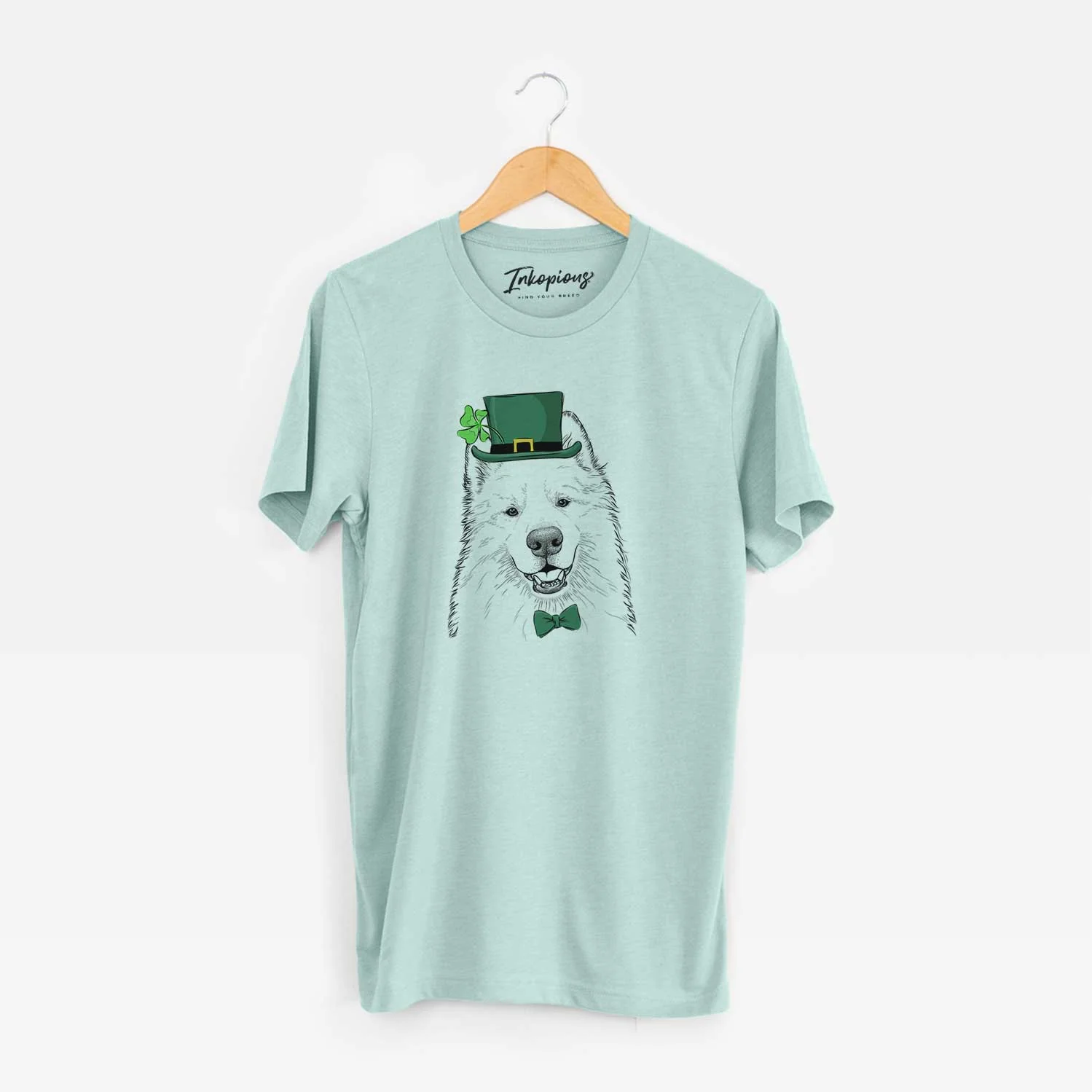 St. Patrick's Foster the Samoyed - Unisex Crewneck - Image 7
