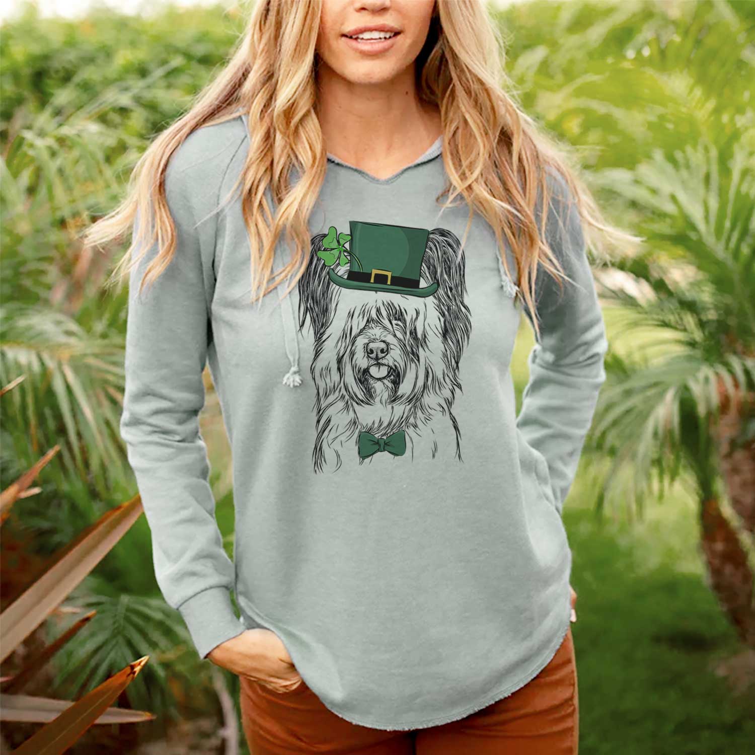 St. Patrick's Gideon the Skye Terrier - Cali Wave Hooded Sweatshirt - Image 2