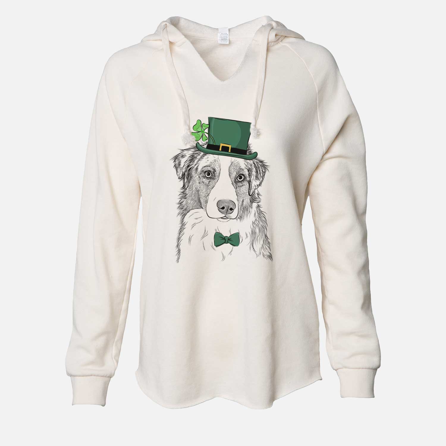 St. Patrick's Ginger the Australian Shepherd - Cali Wave Hooded Sweatshirt - Image 7