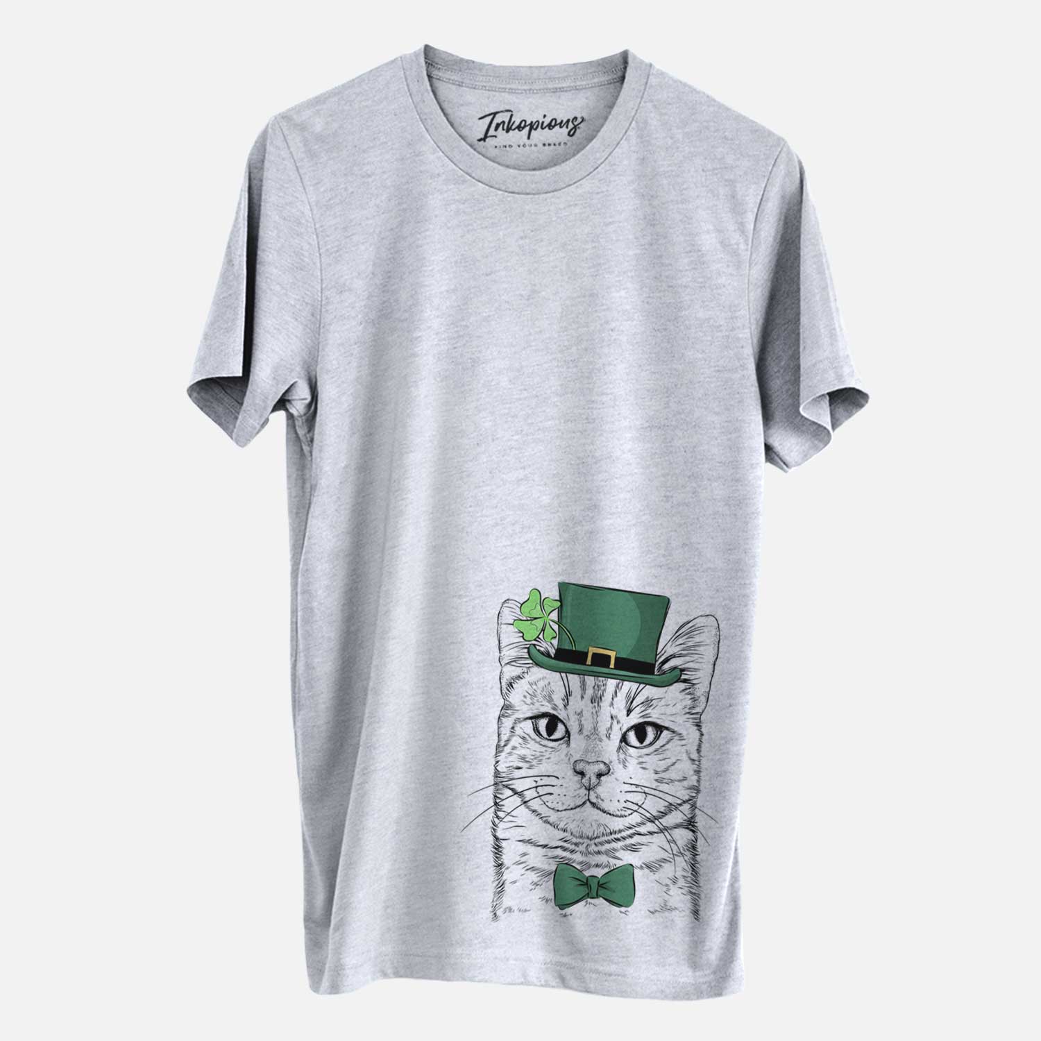 St. Patrick's Ginger Tom the Tabby Cat - Unisex Crewneck - Image 2