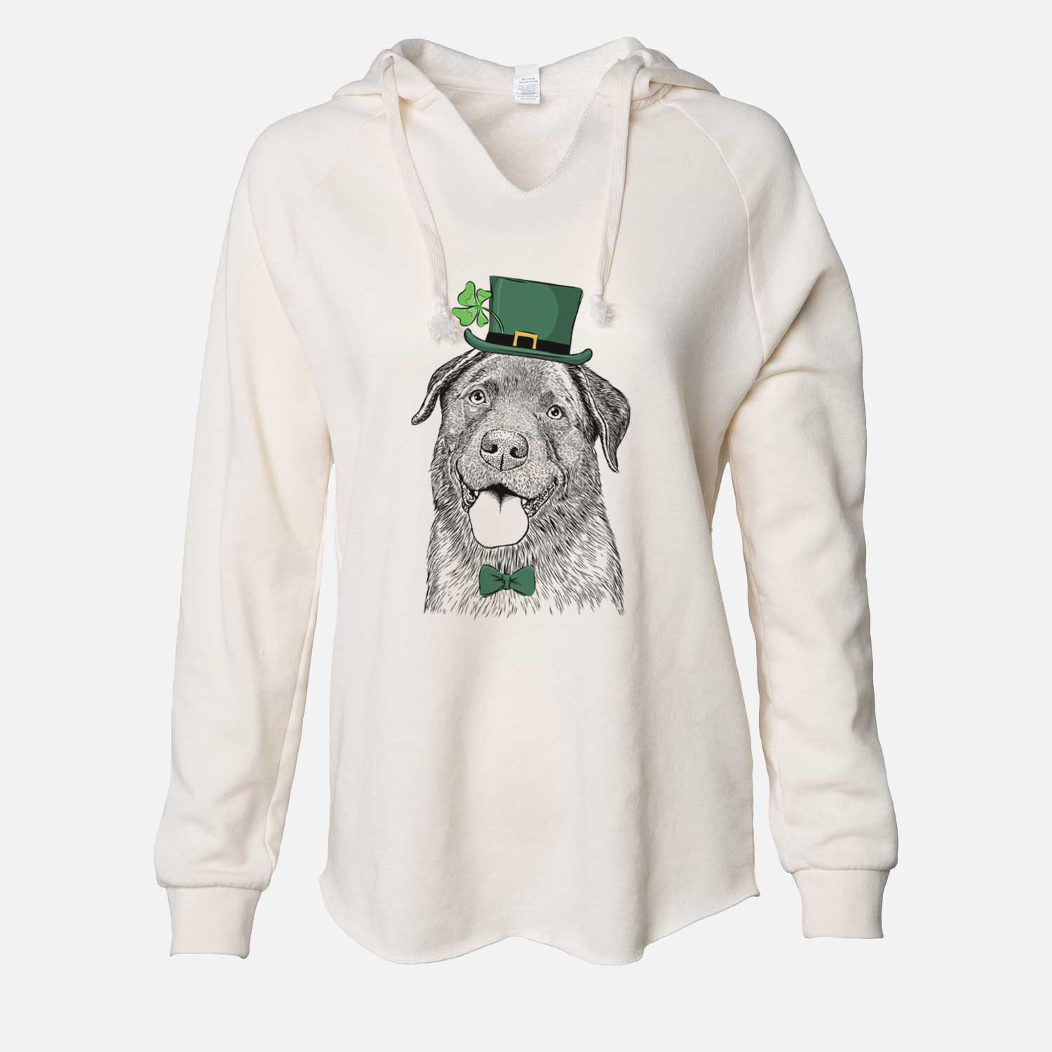 St. Patrick's Gonzo the Chocolate Lab - Cali Wave Hooded Sweatshirt - Image 7
