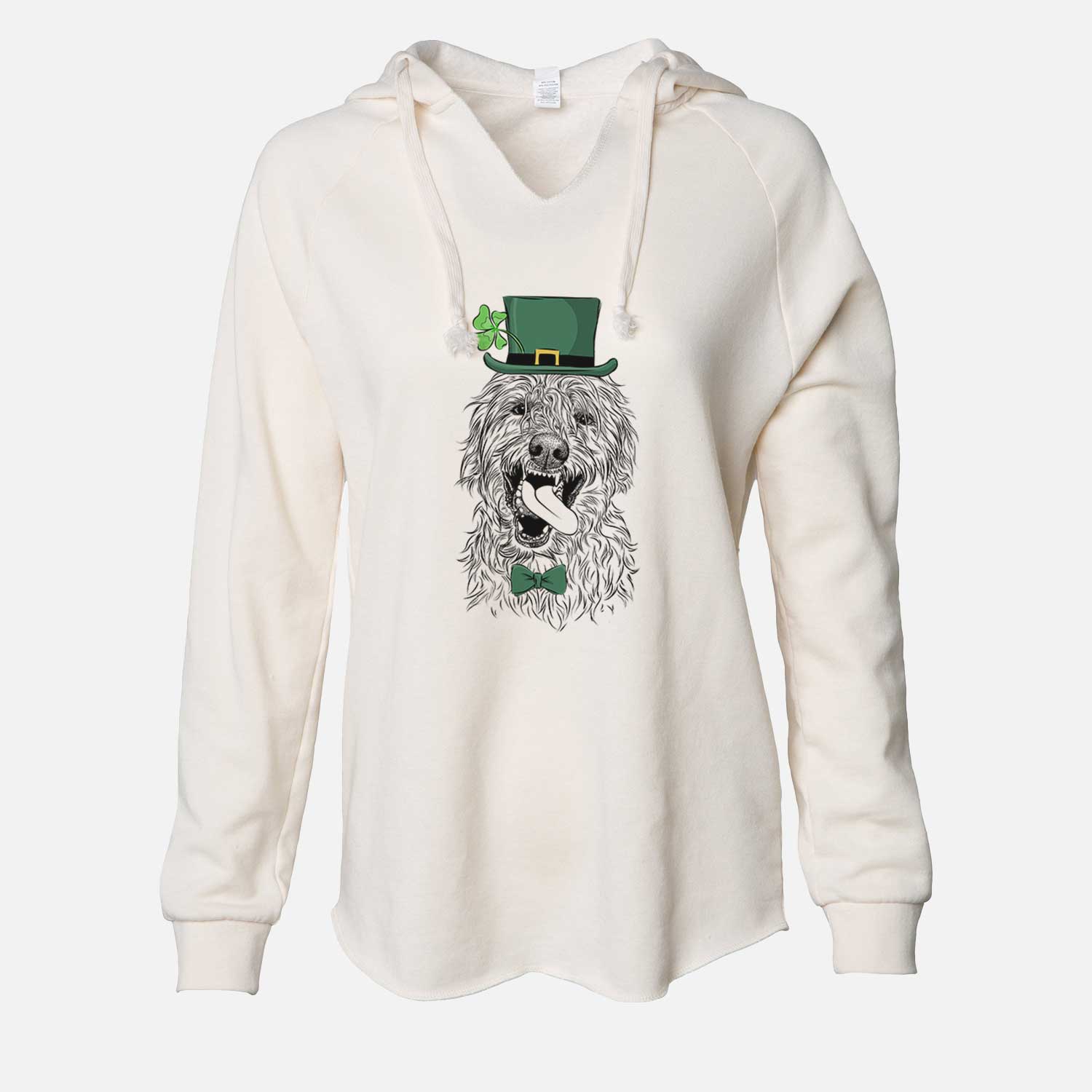 St. Patrick's Groot the Irish Wolfhound - Cali Wave Hooded Sweatshirt - Image 7