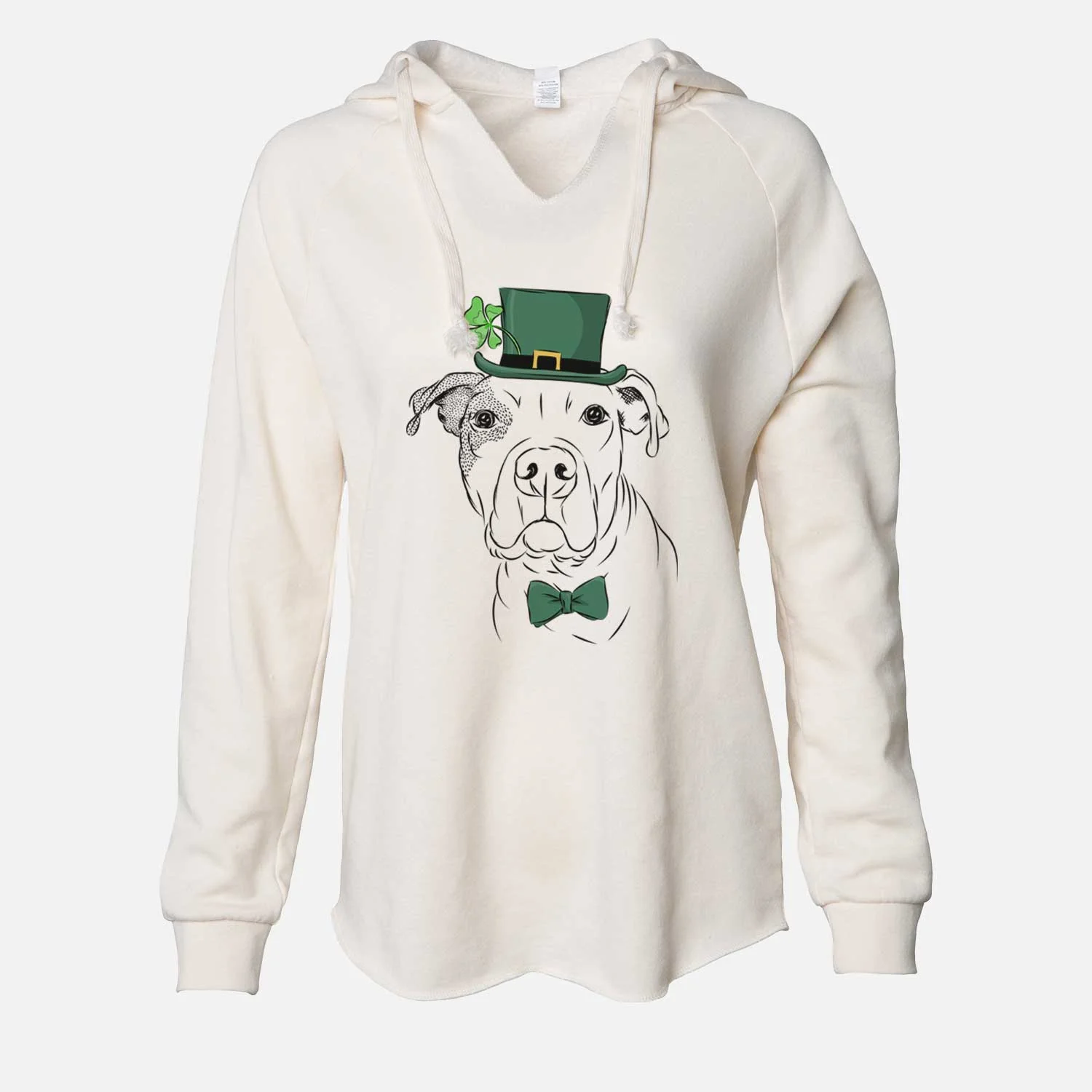 St. Patrick's Gummy the Pitbull - Cali Wave Hooded Sweatshirt - Image 7