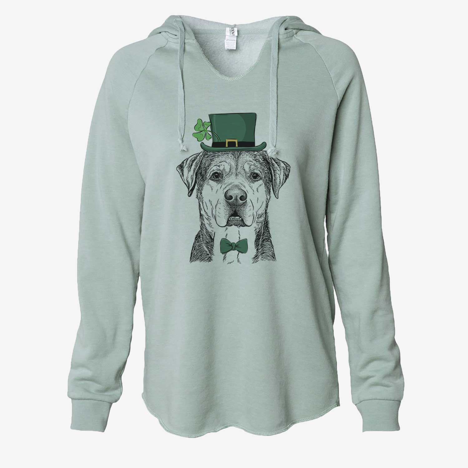 St. Patrick's Gus the Rottweiler Mix - Cali Wave Hooded Sweatshirt - Image 6