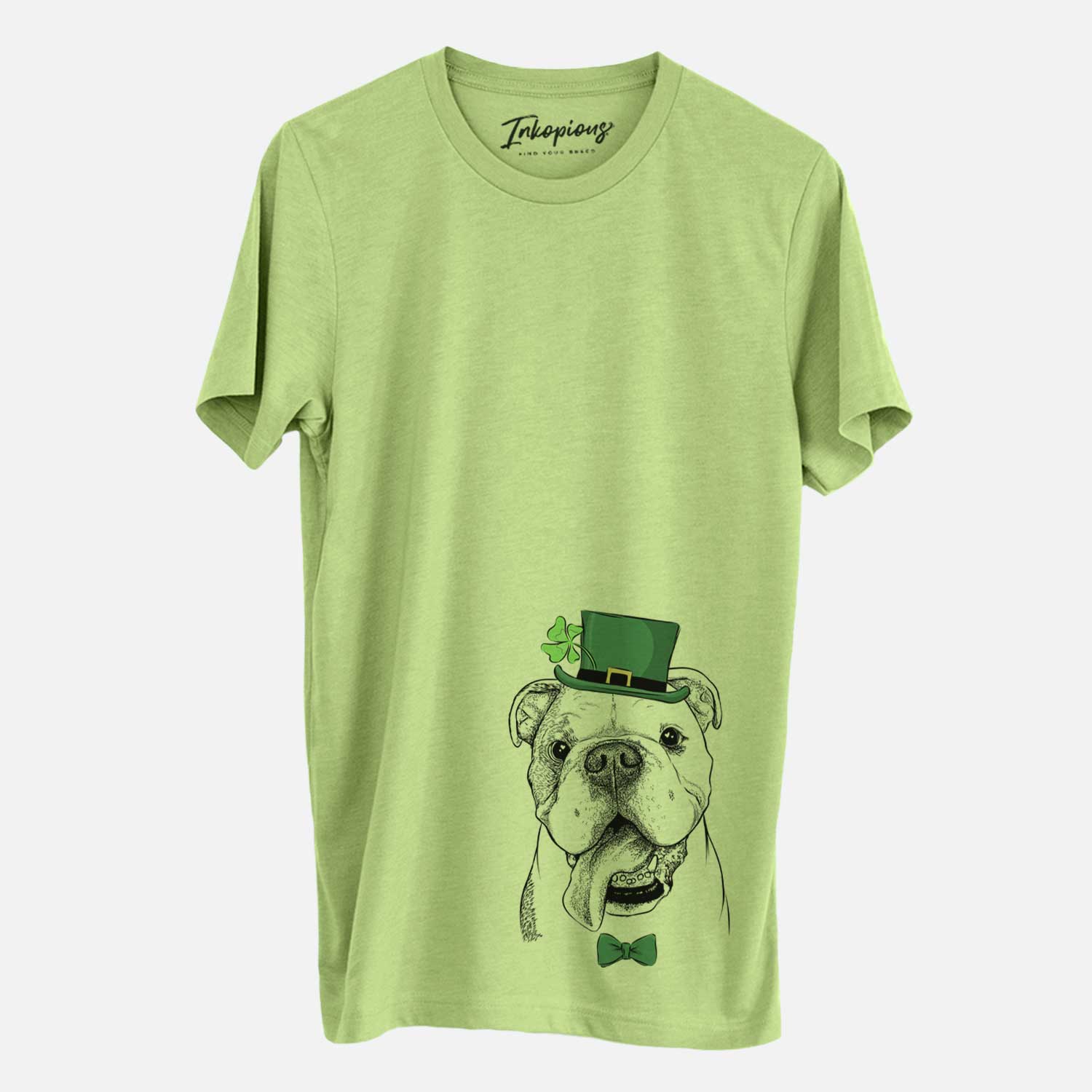St. Patrick's Hank the English Bulldog - Unisex Crewneck - Image 3