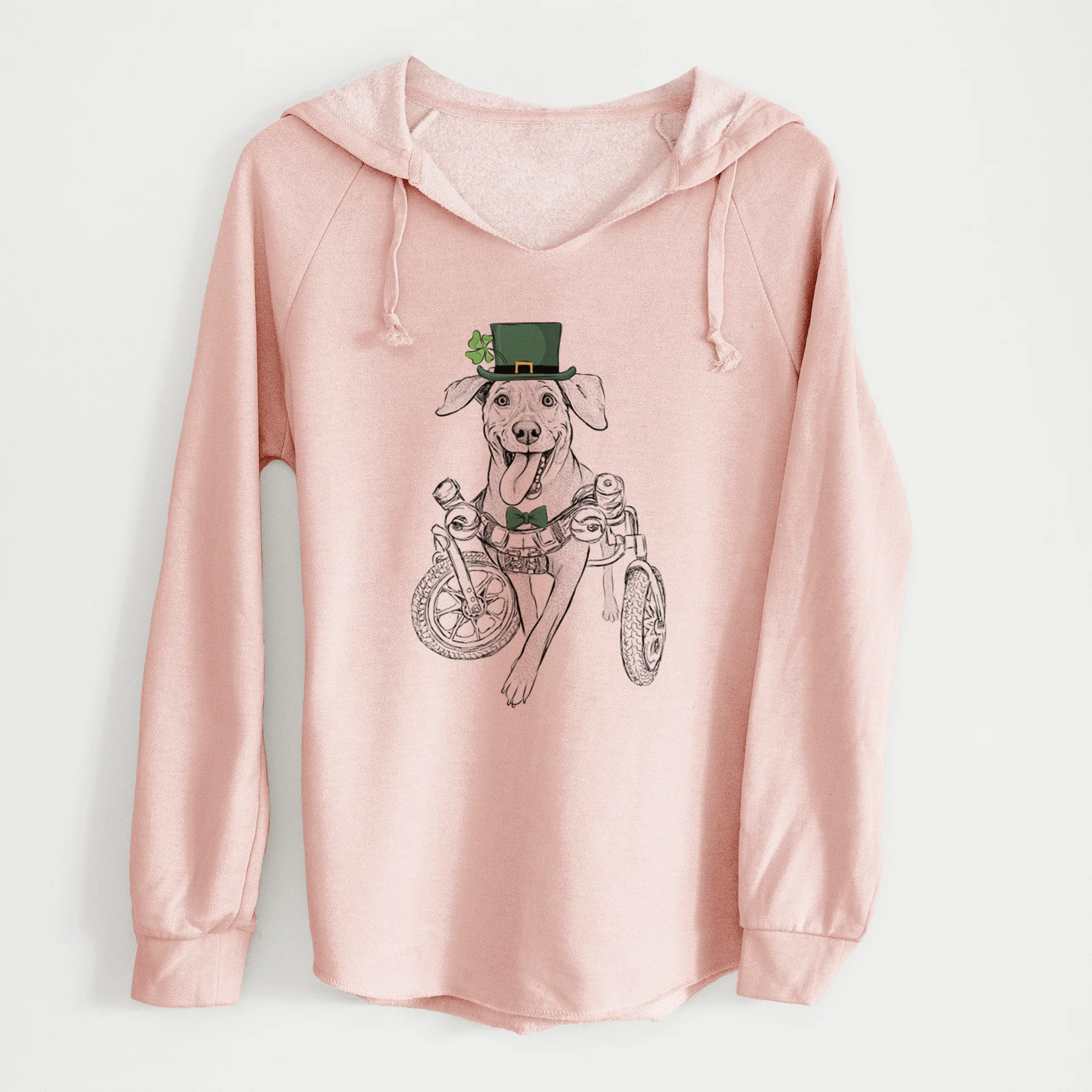 St. Patrick's Hannah the Pitbull Mix - Cali Wave Hooded Sweatshirt - Image 4