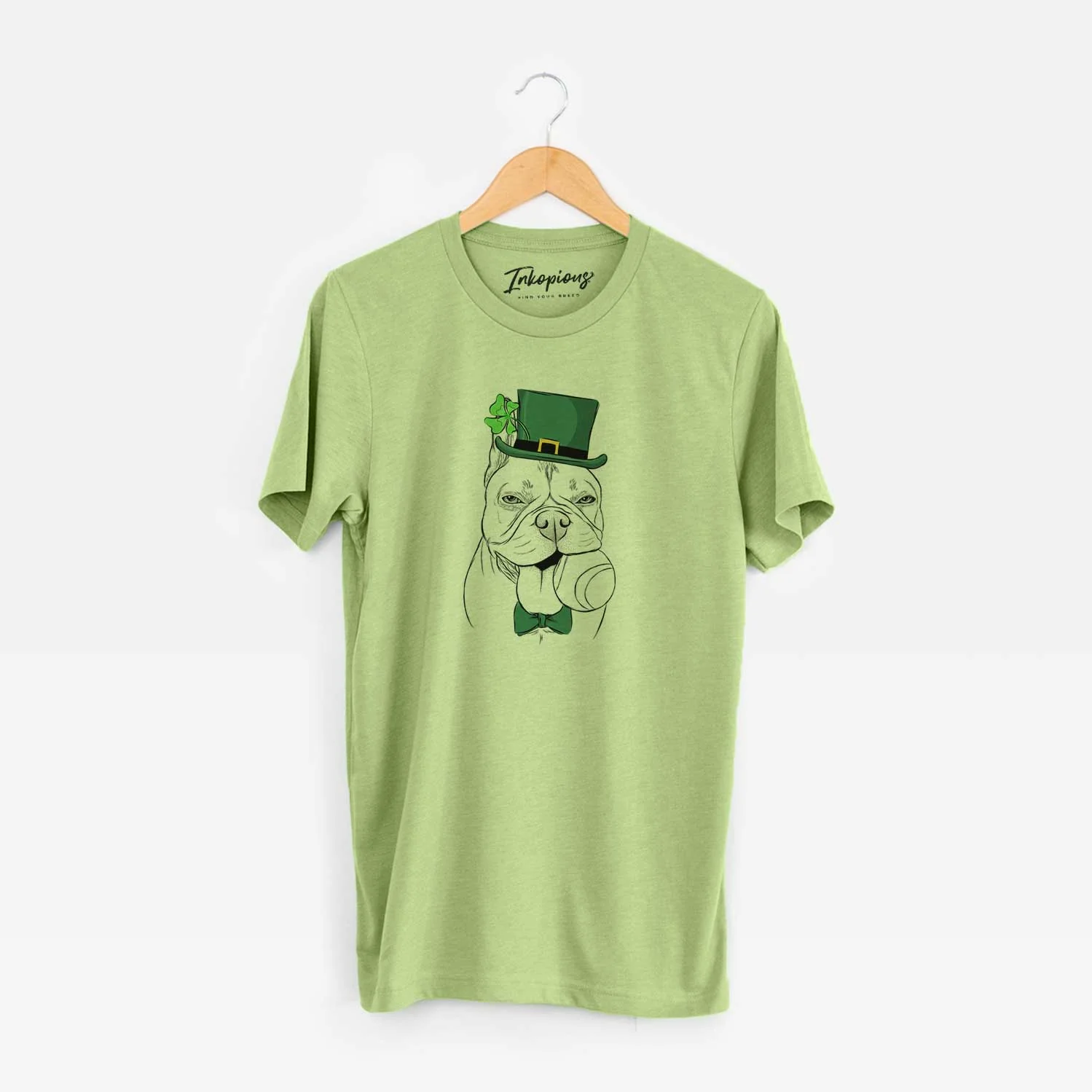 St. Patrick's Happy Franco the French Bulldog - Unisex Crewneck - Image 6