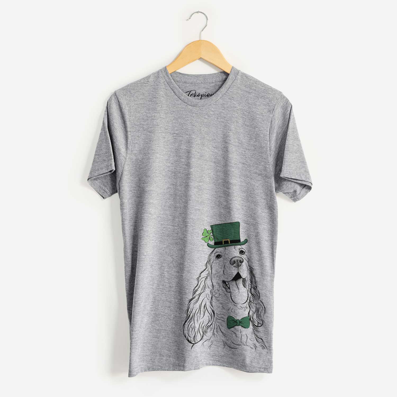 St. Patrick's Happy Henry the English Cocker Spaniel - Unisex Crewneck - Image 2