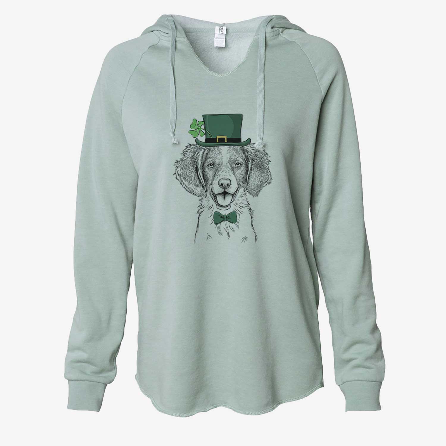 St. Patrick's Happy Holly the Brittany Spaniel - Cali Wave Hooded Sweatshirt - Image 6
