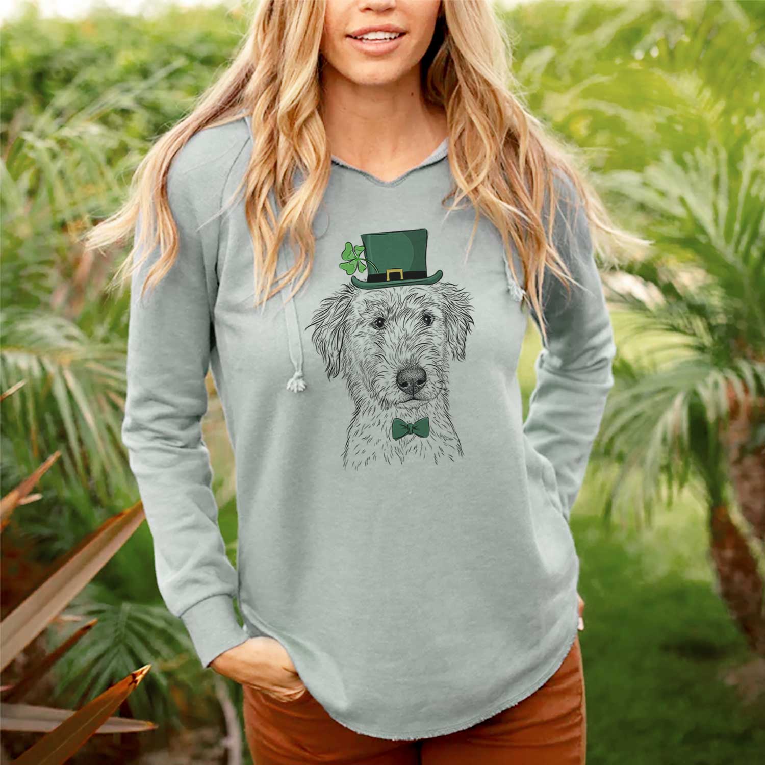 St. Patrick's Harry the Mixed Breed Puppy - Cali Wave Hooded Sweatshirt - Image 2