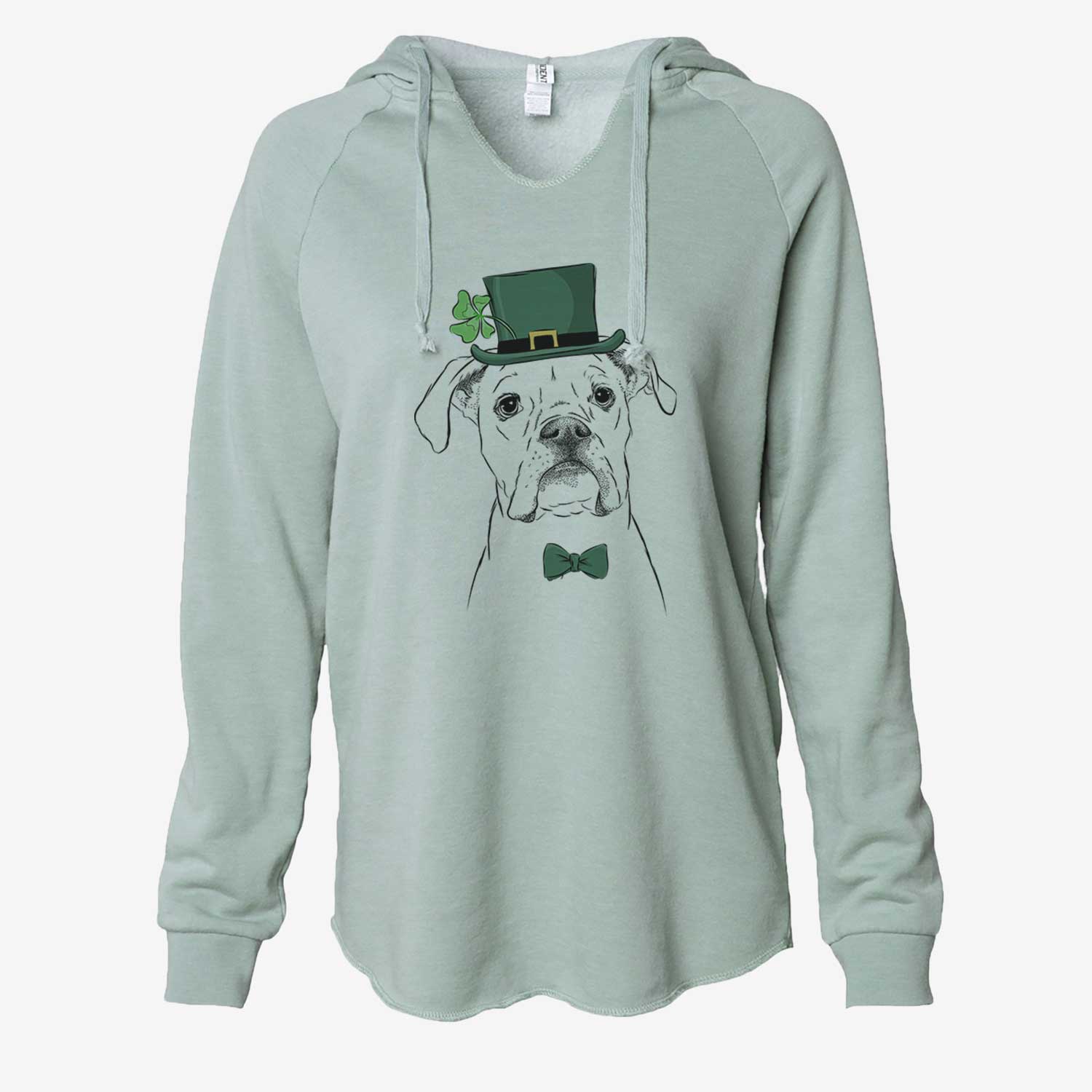 St. Patrick's Henley the Boxer - Cali Wave Hooded Sweatshirt - Image 6