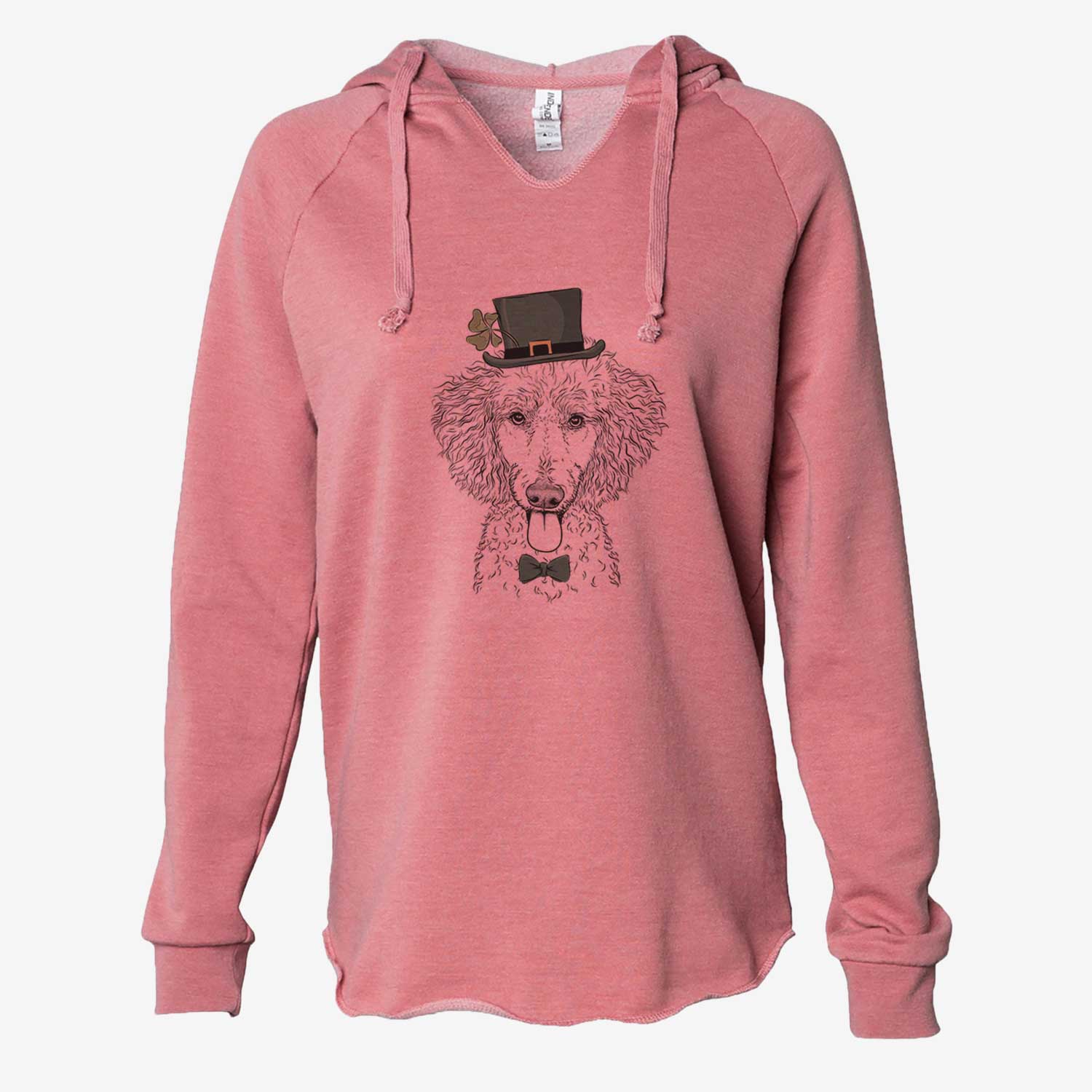 St. Patrick's Henry the White Standard Poodle - Cali Wave Hooded Sweatshirt - Image 5