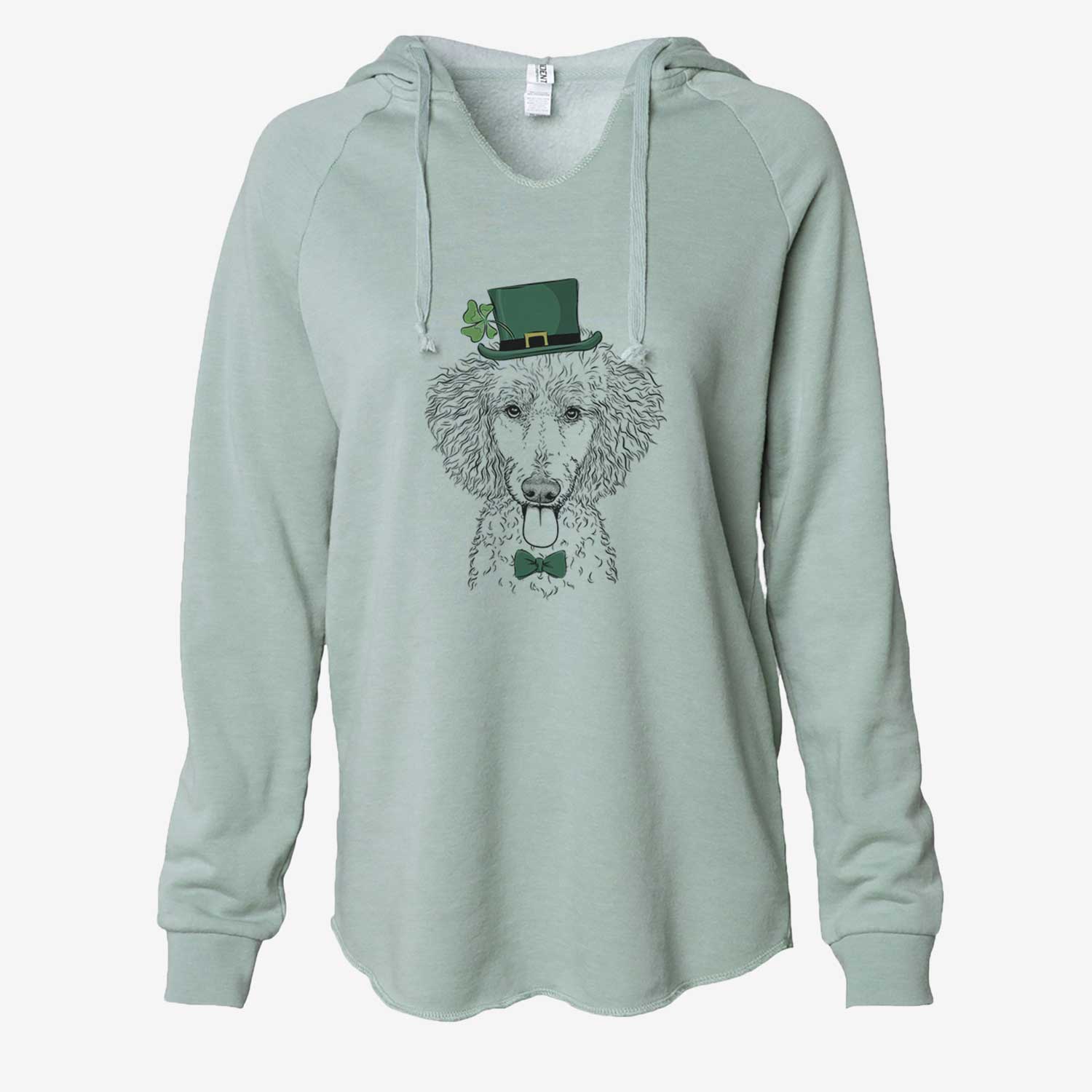 St. Patrick's Henry the White Standard Poodle - Cali Wave Hooded Sweatshirt - Image 6