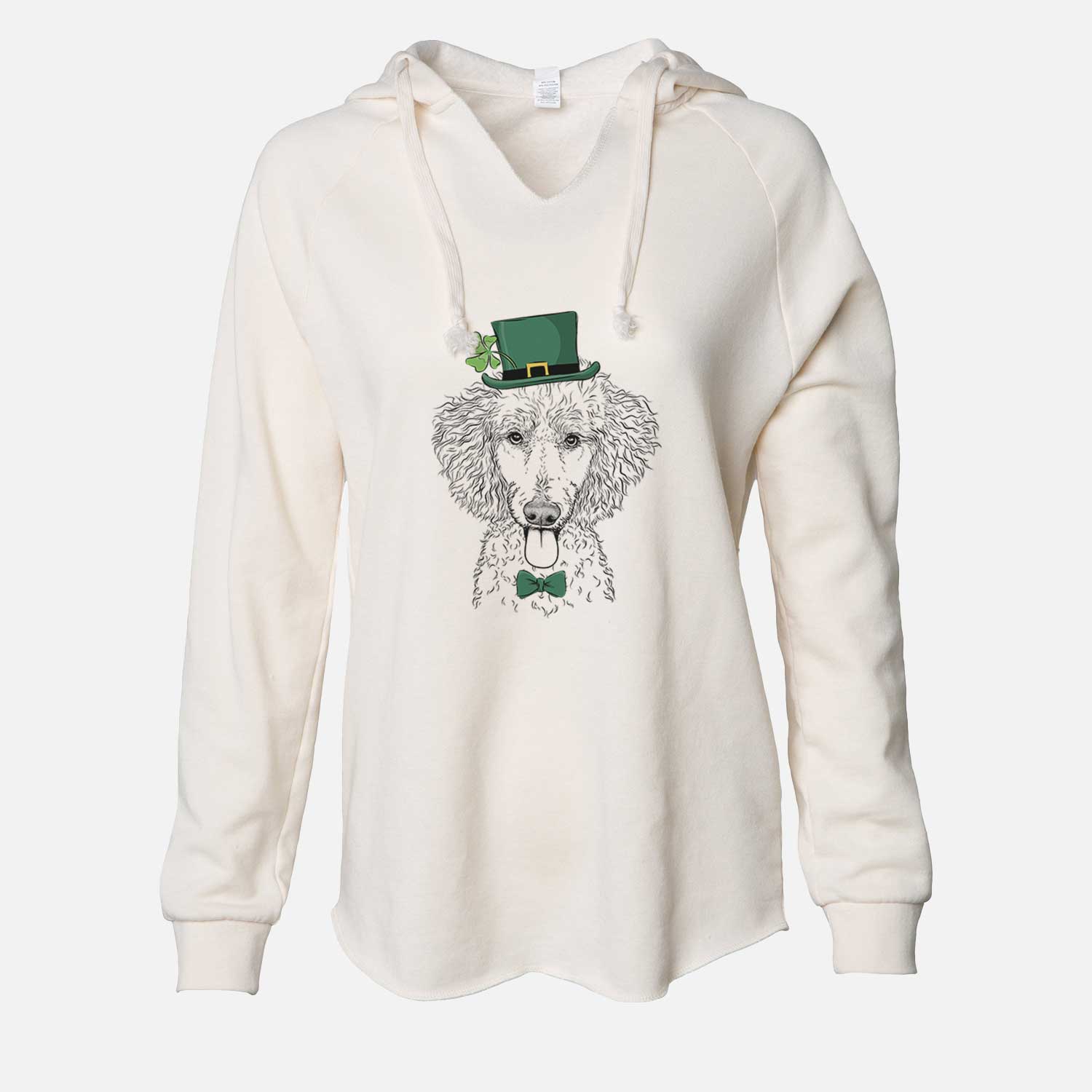 St. Patrick's Henry the White Standard Poodle - Cali Wave Hooded Sweatshirt - Image 7
