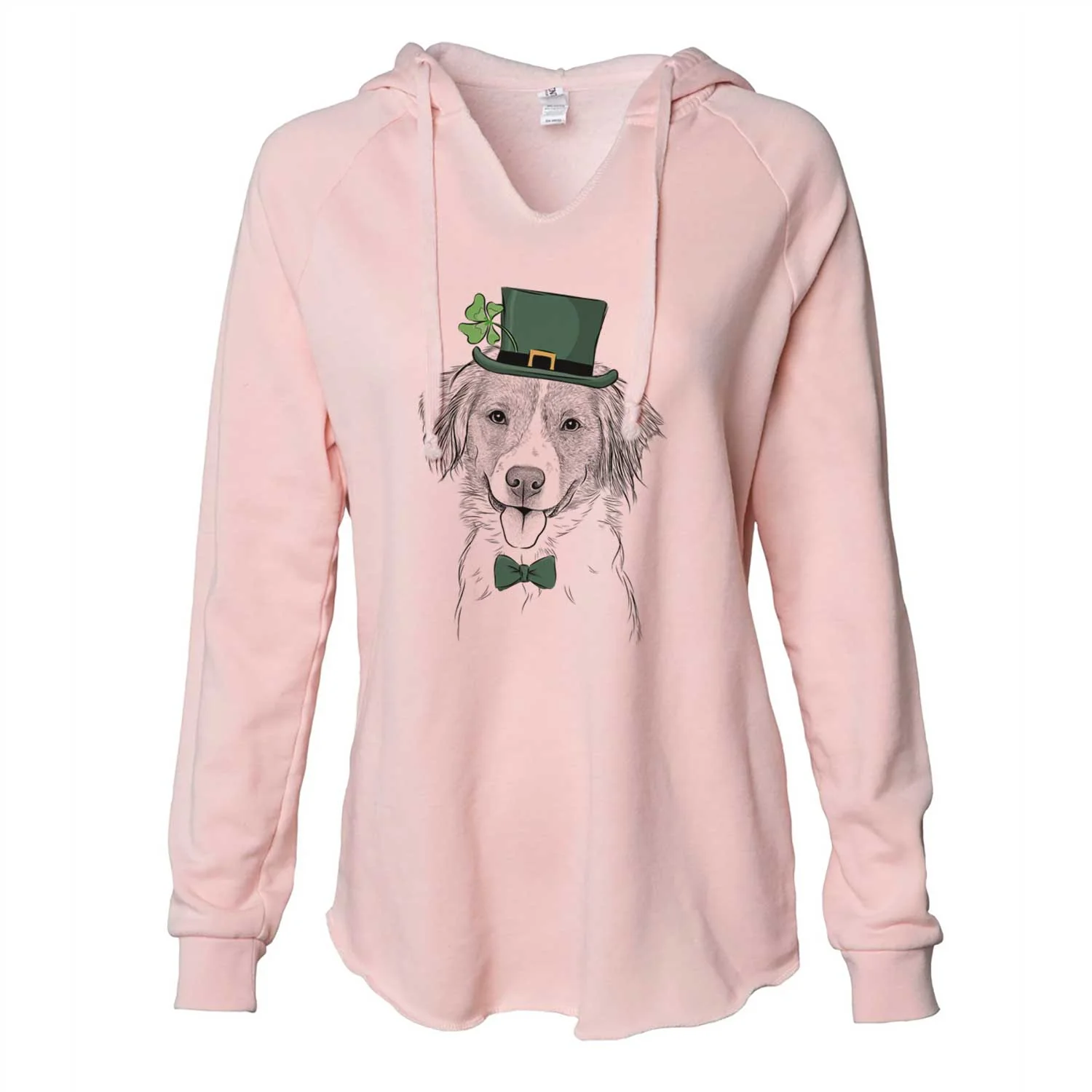 St. Patrick's Hercules the Nederlandse Kooikerhondje - Cali Wave Hooded Sweatshirt - Image 4