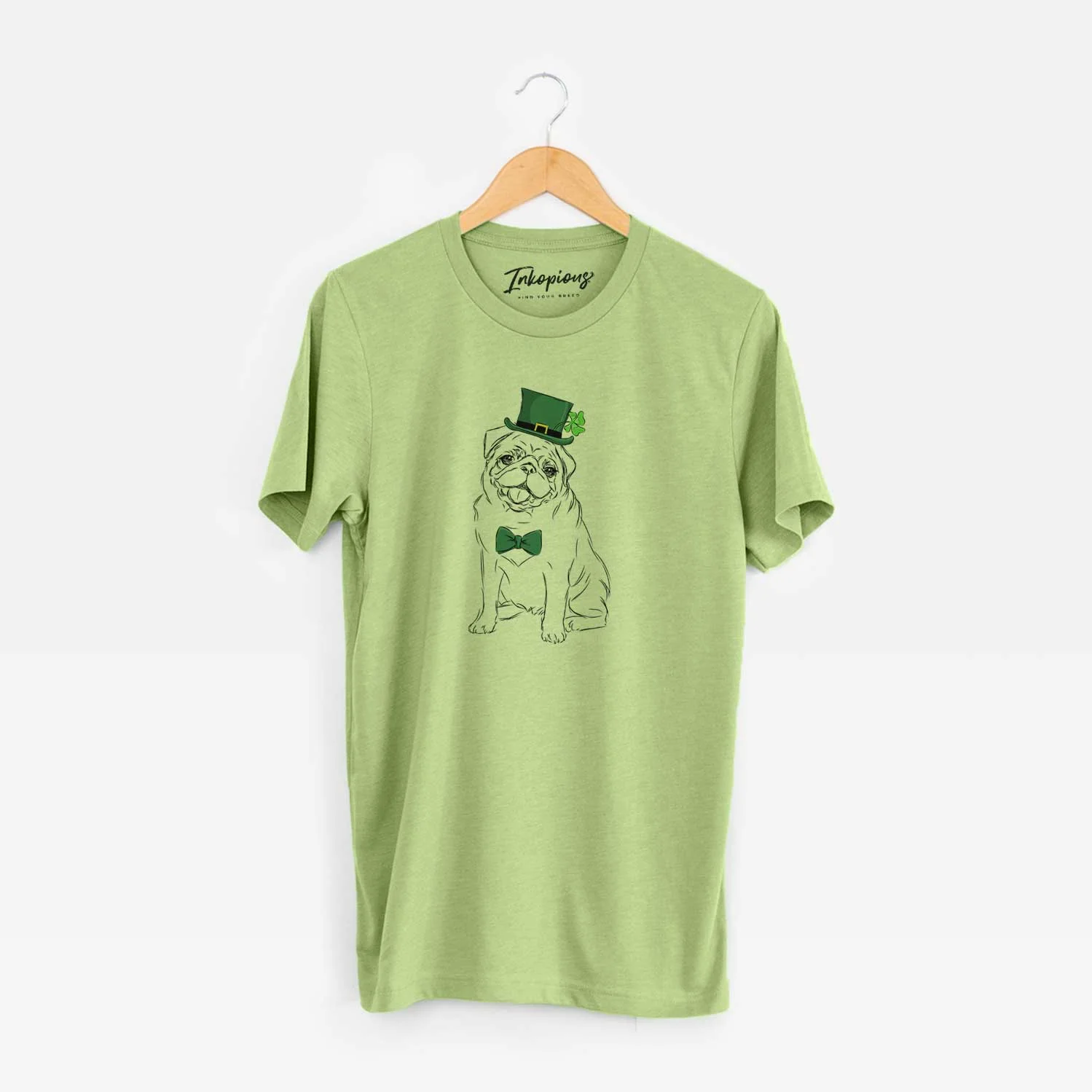 St. Patrick's Higgins the Pug - Unisex Crewneck - Image 6