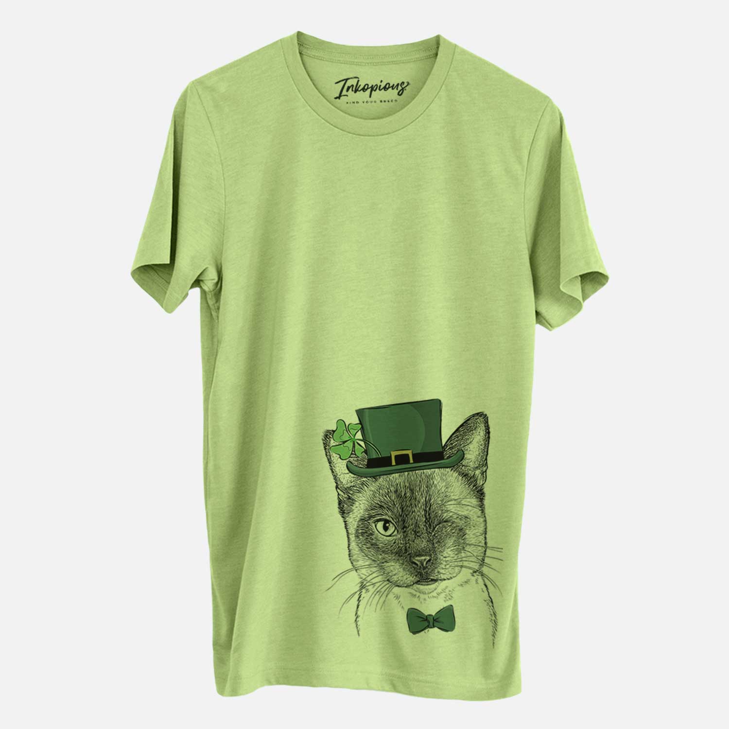 St. Patrick's Hoggle the Siamese Cat - Unisex Crewneck - Image 3