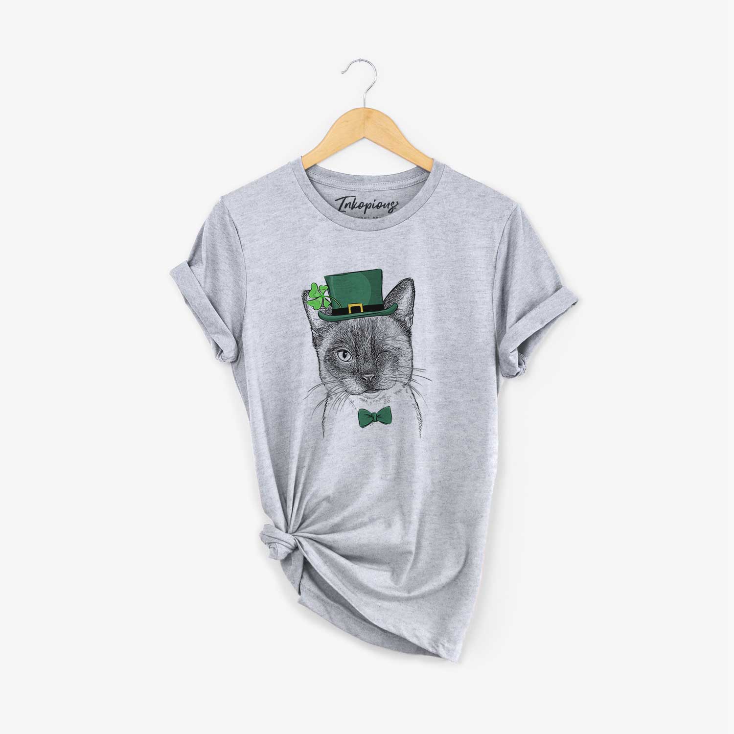 St. Patrick's Hoggle the Siamese Cat - Unisex Crewneck - Image 5