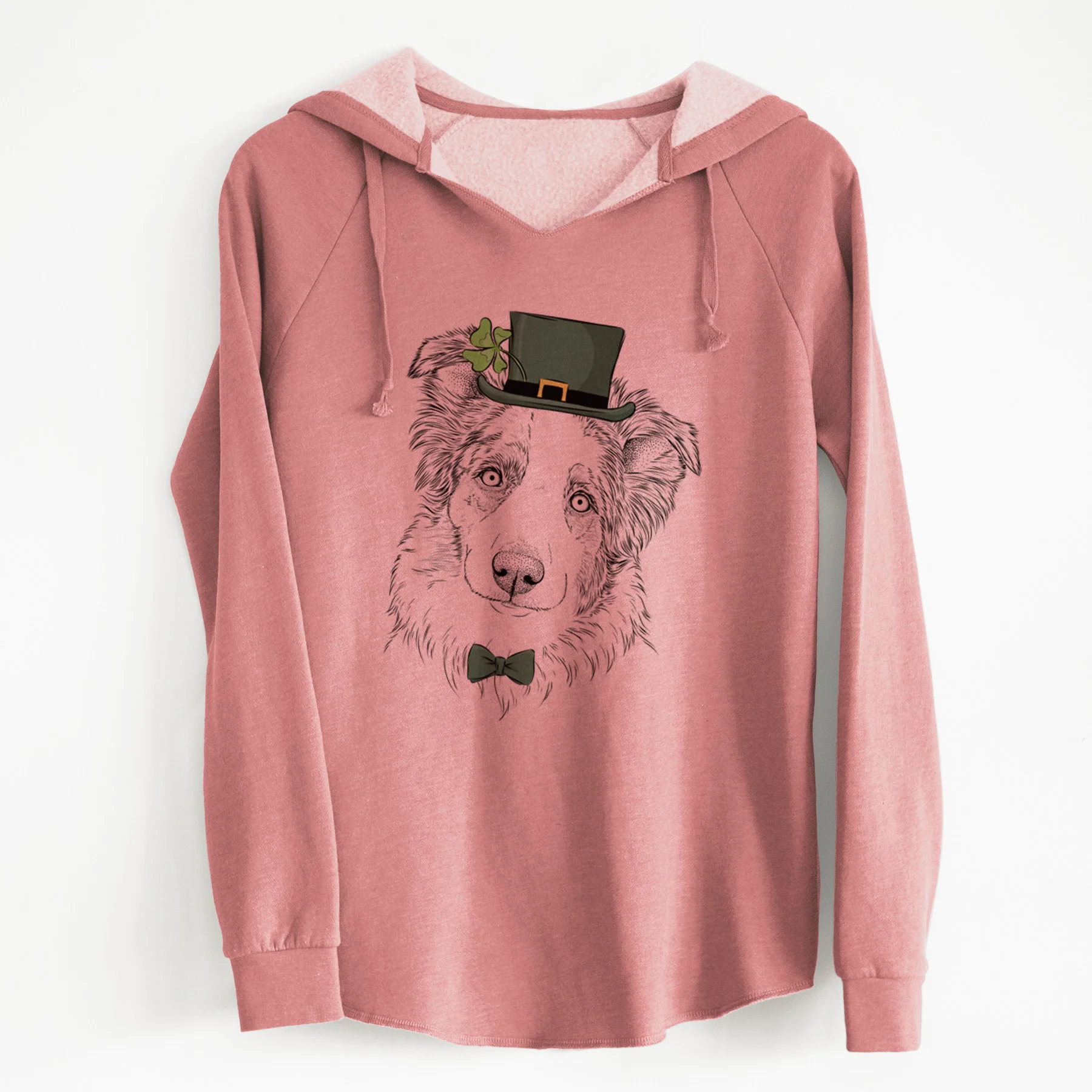 St. Patrick's HoneyBee the Miniature Australian Shepherd - Cali Wave Hooded Sweatshirt - Image 5