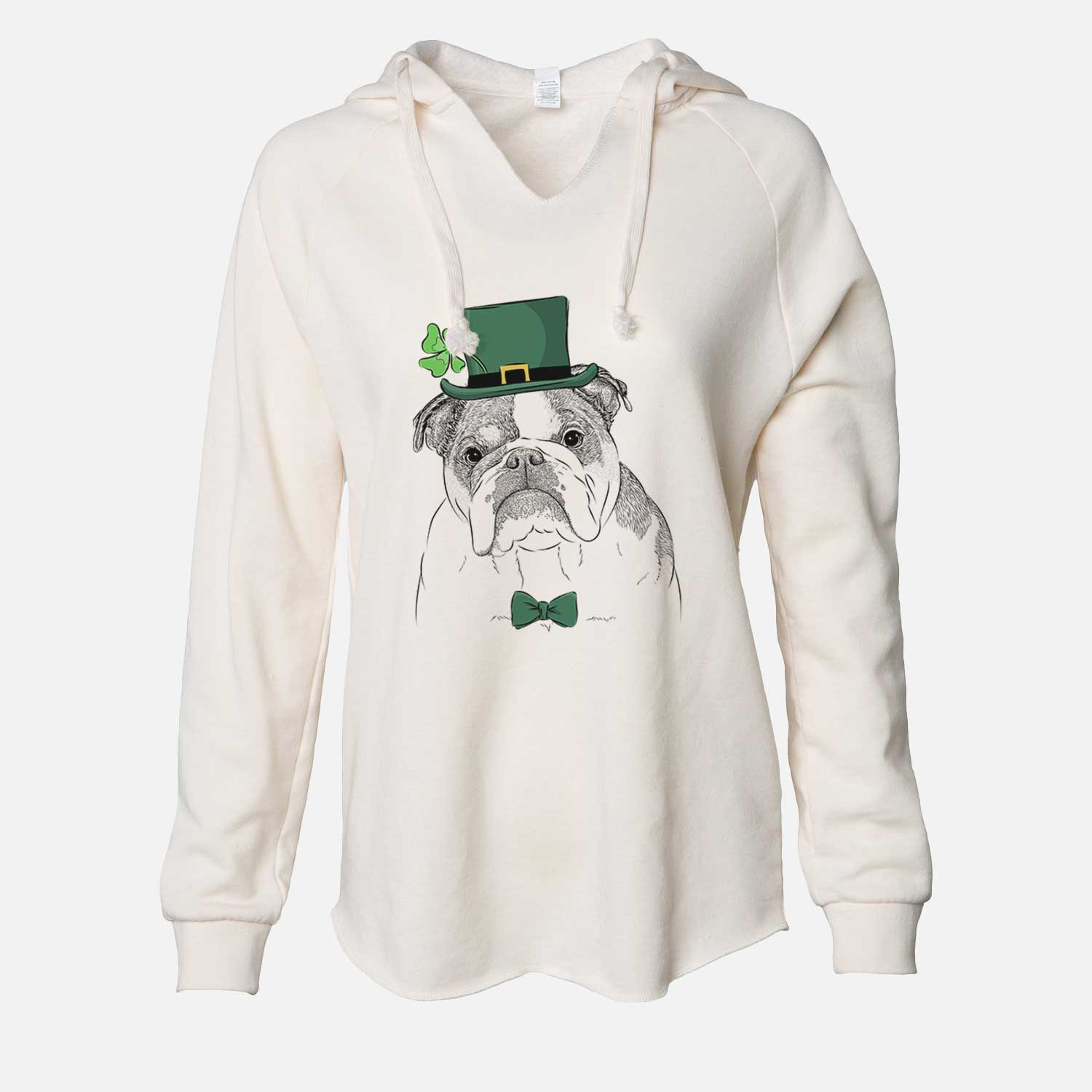 St. Patrick's Jack the English Bulldog - Cali Wave Hooded Sweatshirt - Image 7