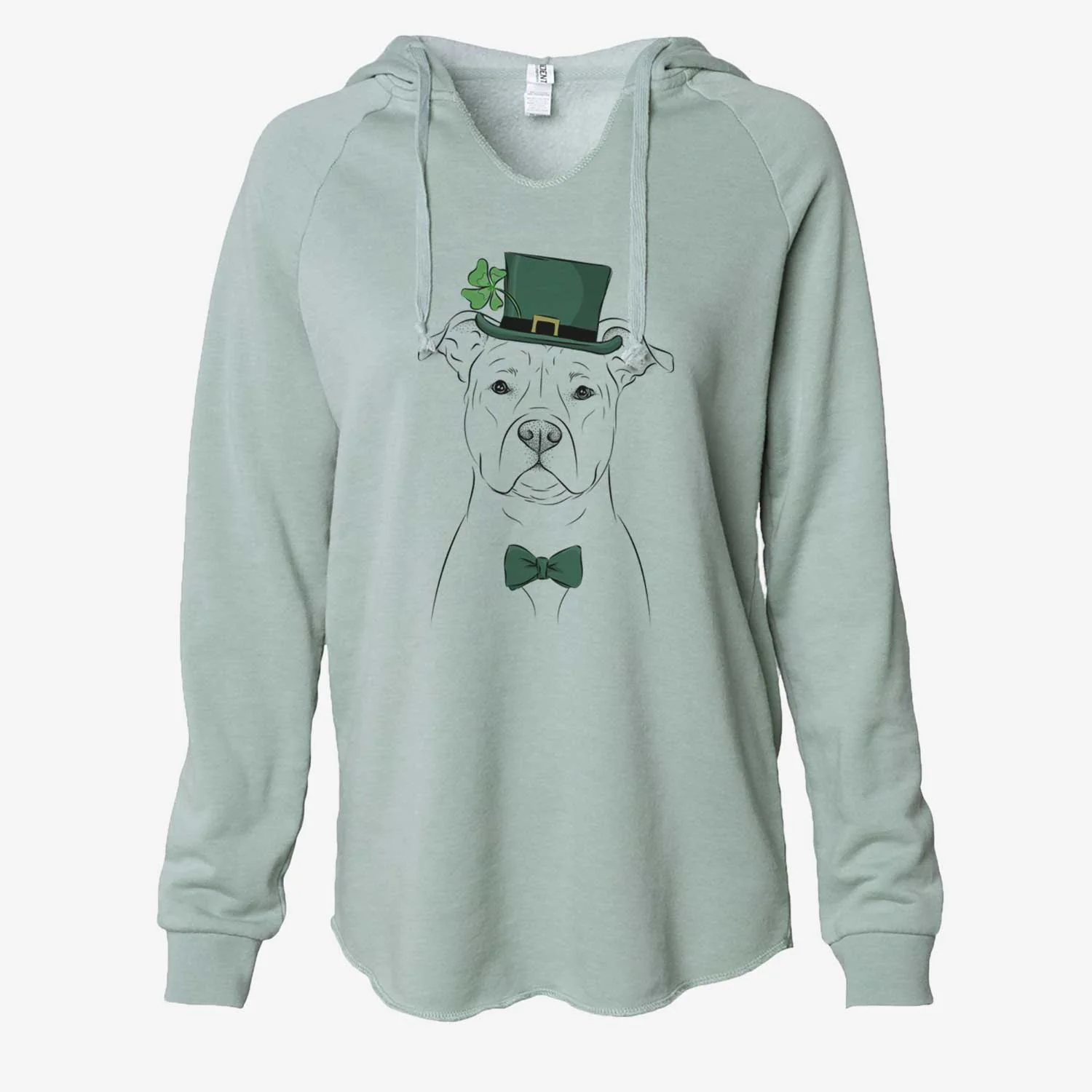 St. Patrick's Jethro the American Staffordshire Terrier - Cali Wave Hooded Sweatshirt - Image 6