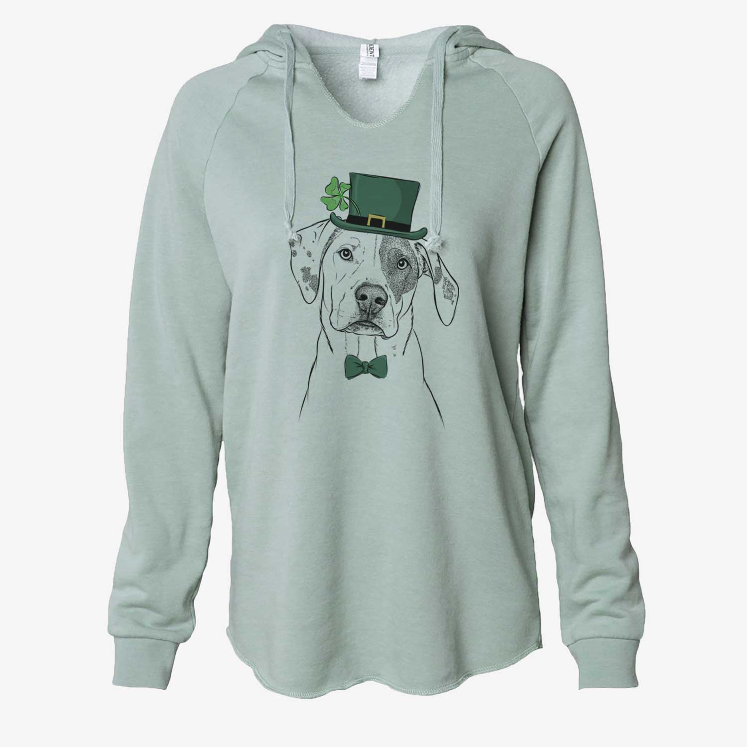 St. Patrick's Julio the Dogo Argentino Mix - Cali Wave Hooded Sweatshirt - Image 6