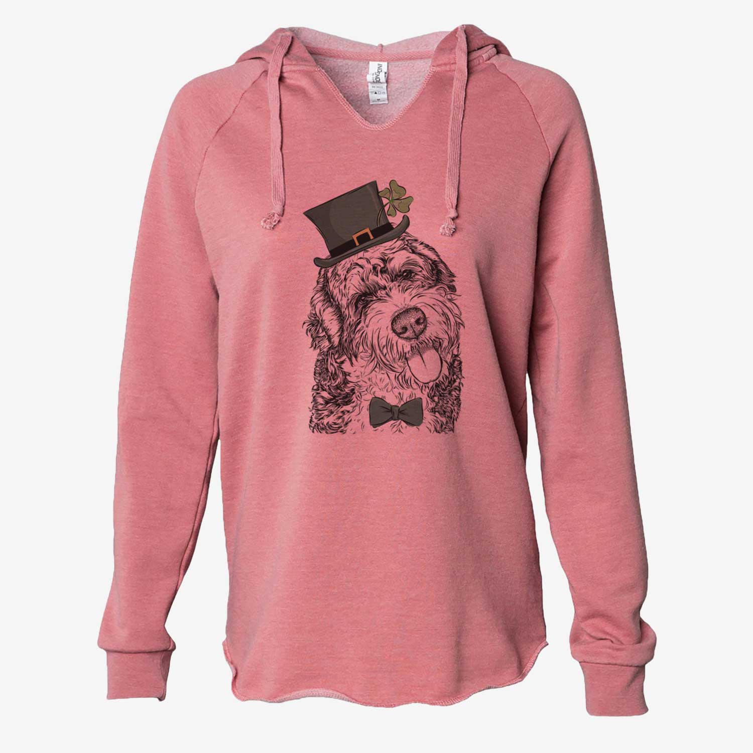 St. Patrick's Kaci the Bernedoodle - Cali Wave Hooded Sweatshirt - Image 5