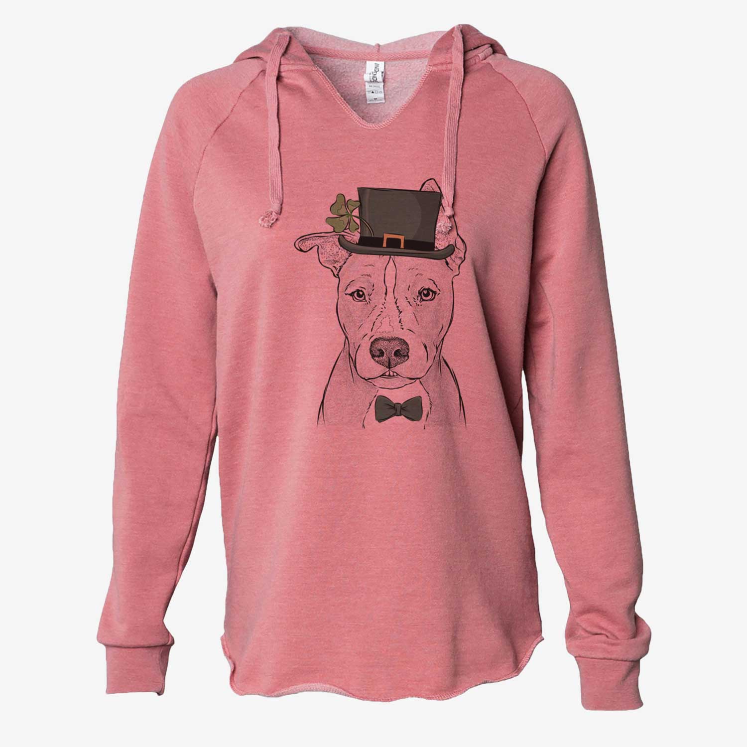 St. Patrick's Kisses the Pitbull - Cali Wave Hooded Sweatshirt - Image 5