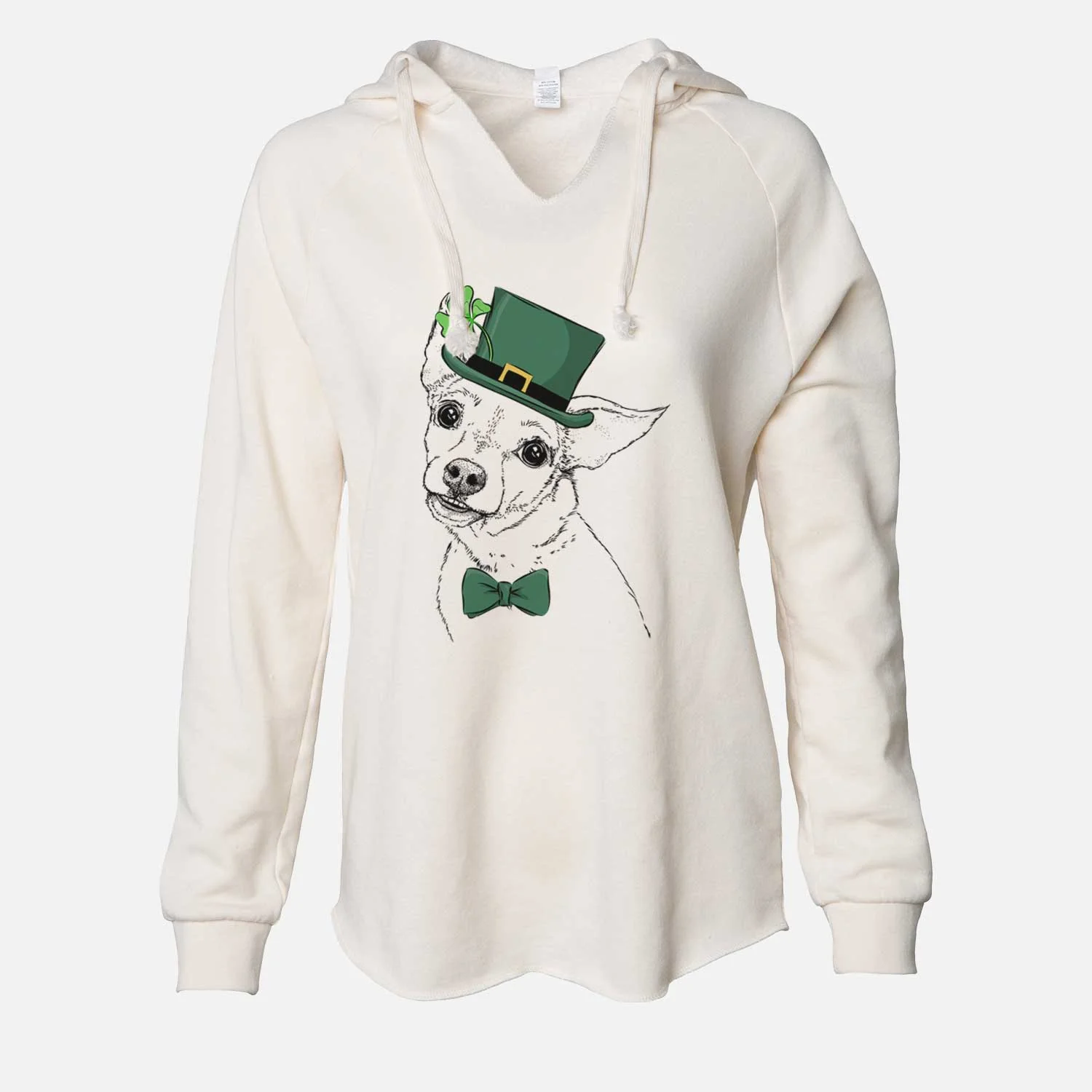 St. Patrick's Lola the Chiweenie - Cali Wave Hooded Sweatshirt - Image 7