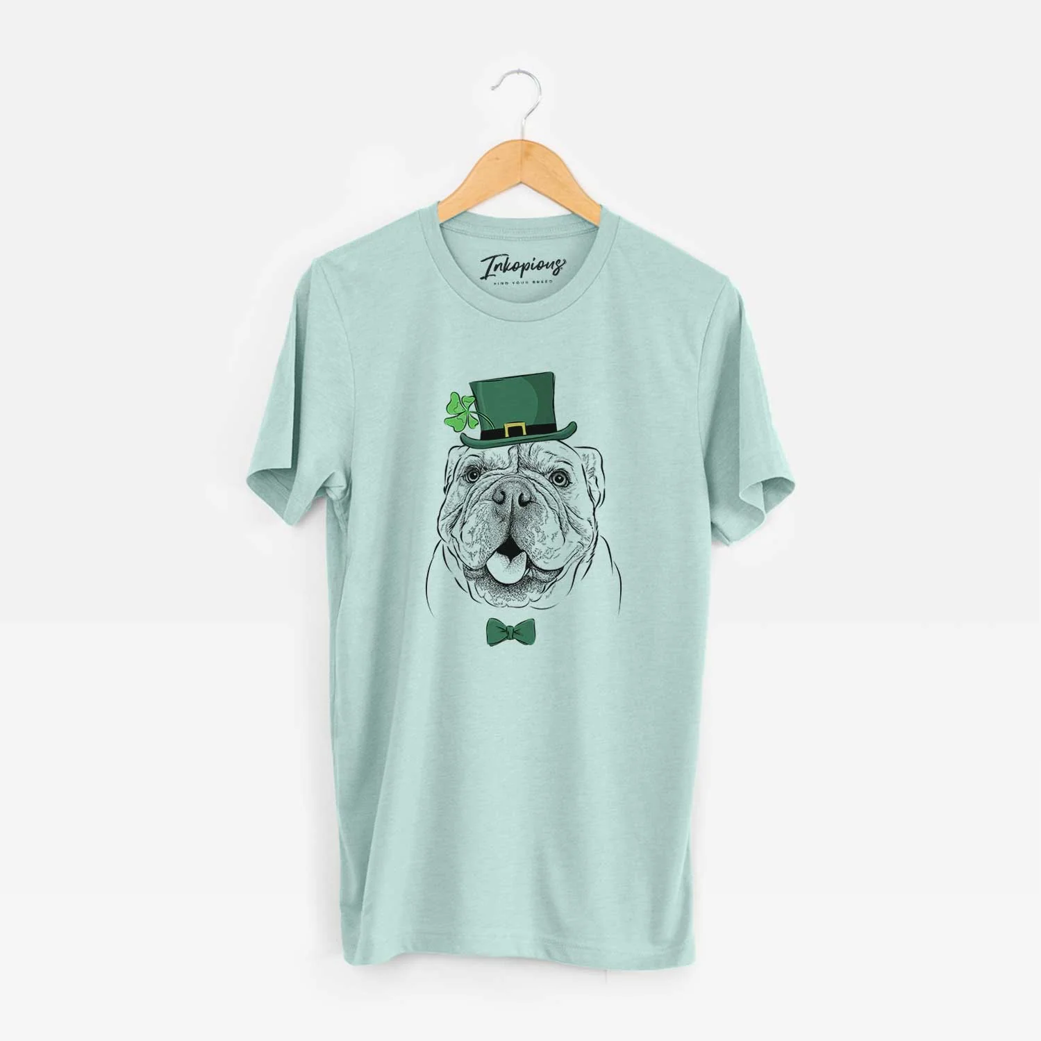 St. Patrick's Louie the English Bulldog - Unisex Crewneck - Image 7