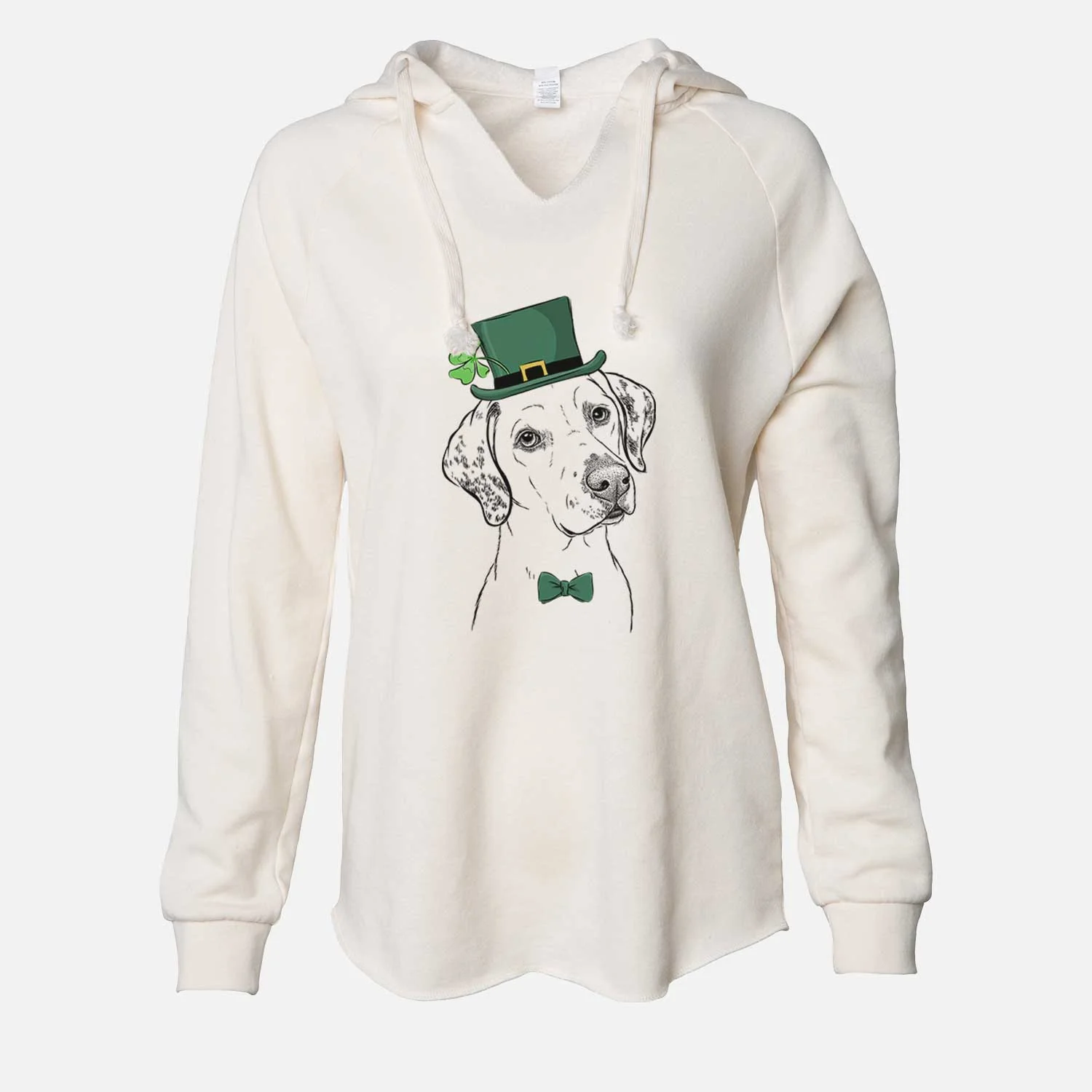 St. Patrick's Lucky the Dalmatian - Cali Wave Hooded Sweatshirt - Image 7
