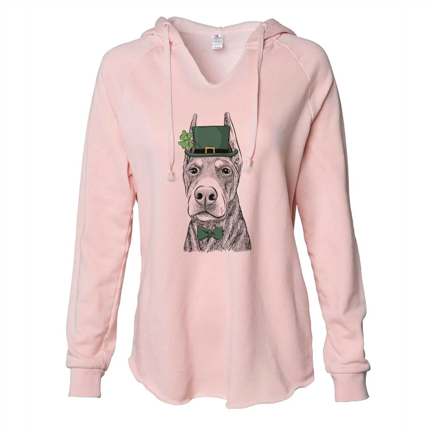 St. Patrick's Luna the Doberman Pinscher - Cali Wave Hooded Sweatshirt - Image 4