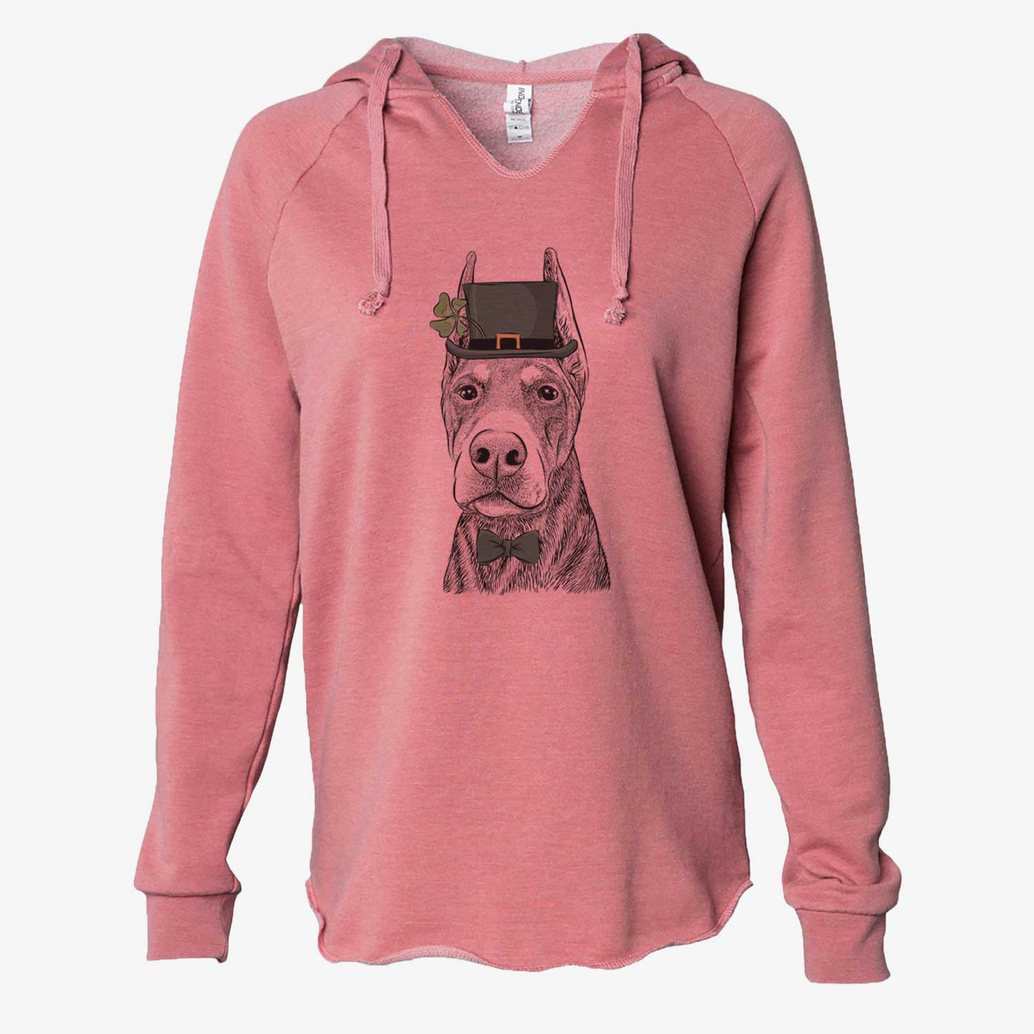 St. Patrick's Luna the Doberman Pinscher - Cali Wave Hooded Sweatshirt - Image 5