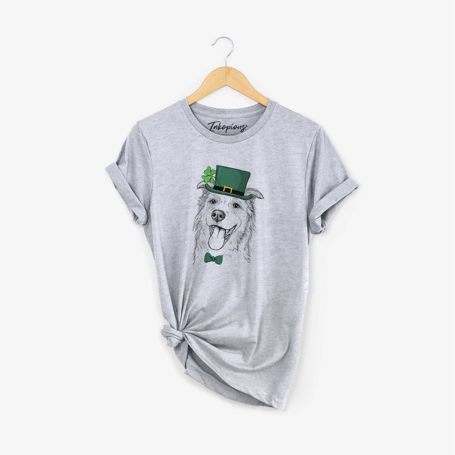 St. Patrick's Macaroni the Border Collie - Unisex Crewneck - Image 5