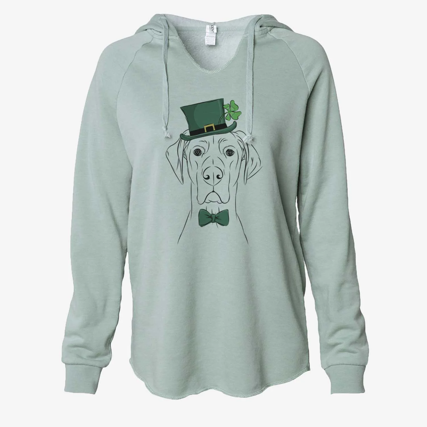 St. Patrick's Maddox the Great Dane - Cali Wave Hooded Sweatshirt - Image 6