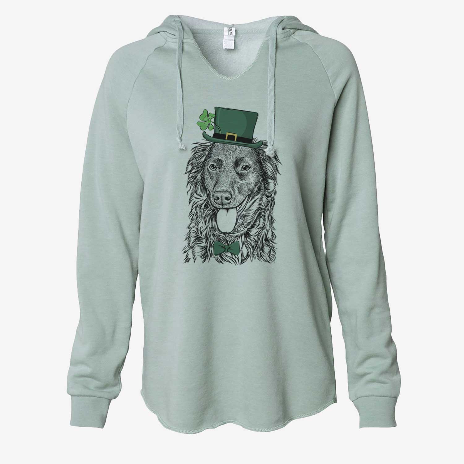 St. Patrick's Maisie Mae the Aussiedor - Cali Wave Hooded Sweatshirt - Image 6