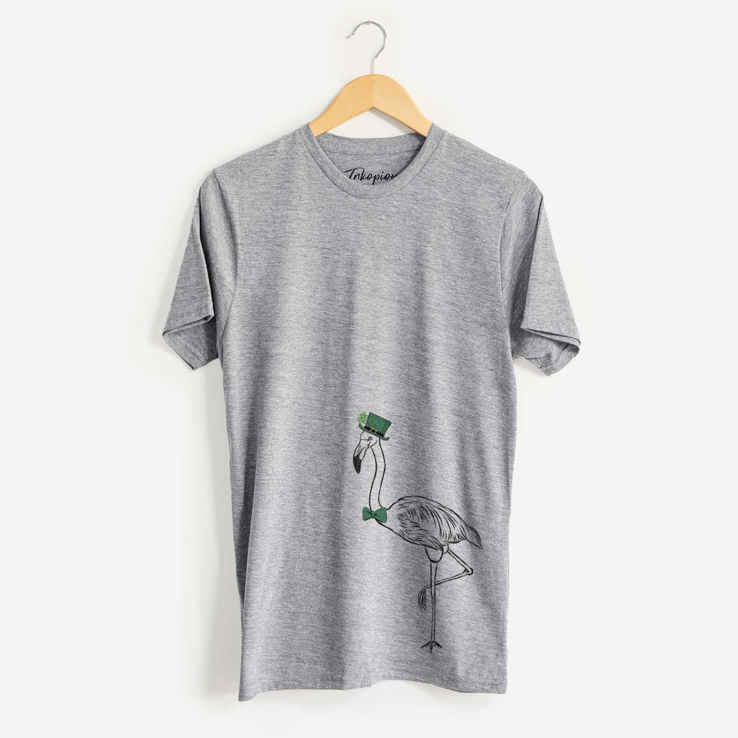 St. Patrick's Mango the Flamingo - Unisex Crewneck - Image 2