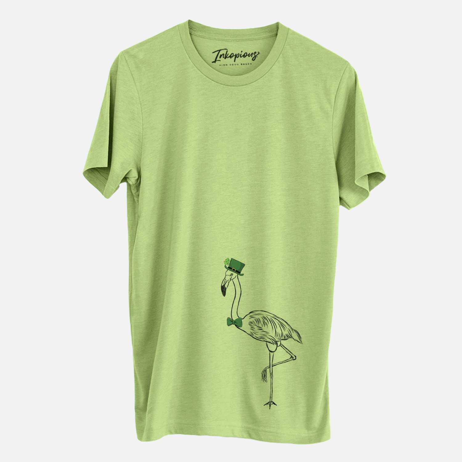 St. Patrick's Mango the Flamingo - Unisex Crewneck - Image 3