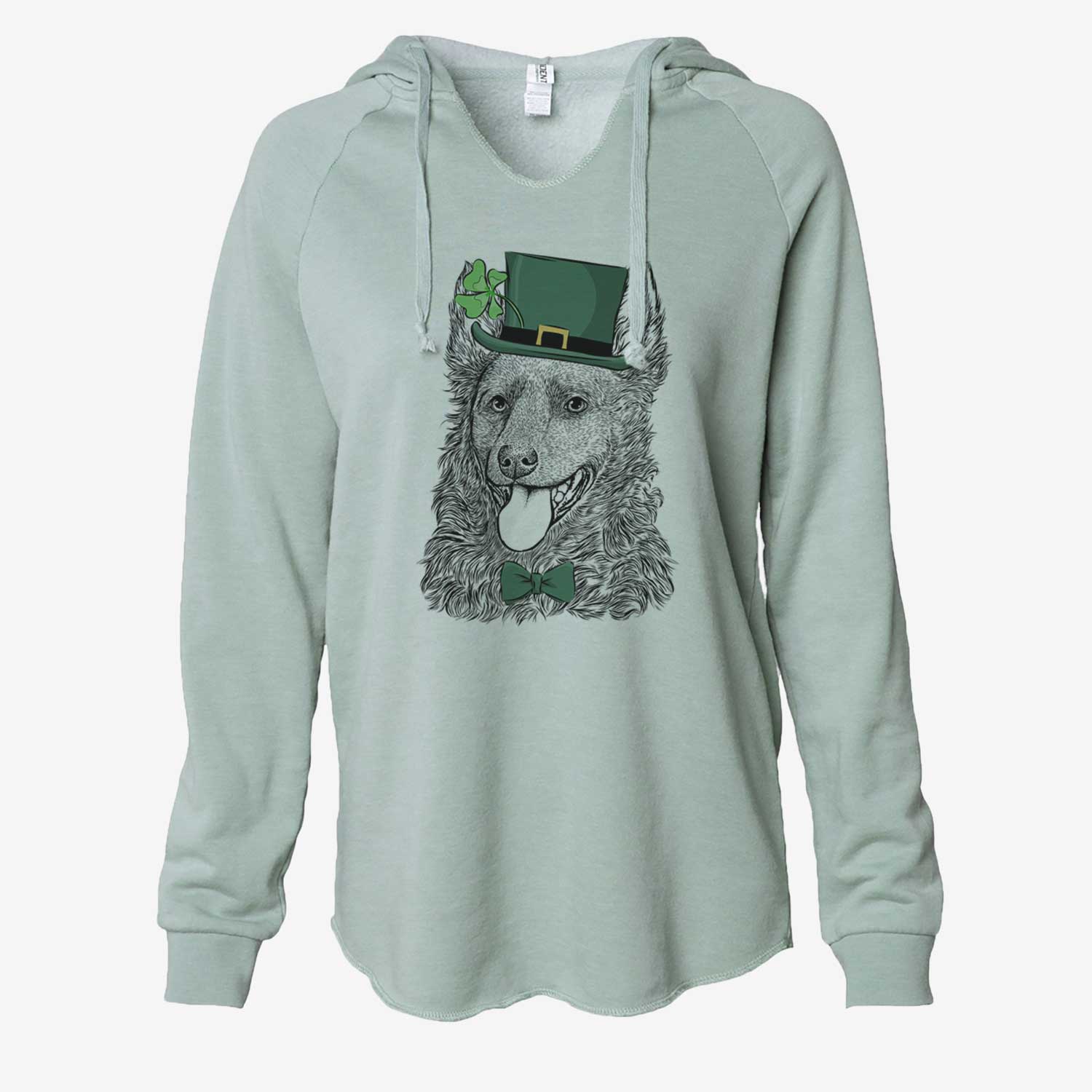 St. Patrick's Maximo the Mudi - Cali Wave Hooded Sweatshirt - Image 6