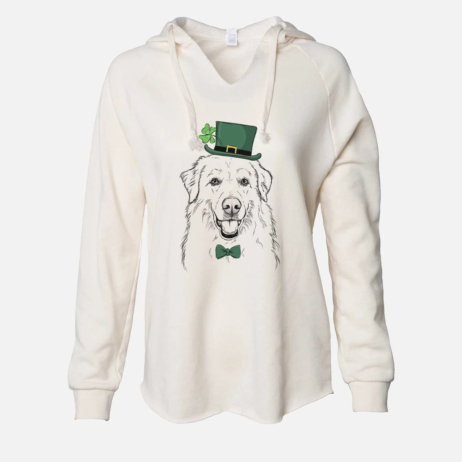 St. Patrick's Meg the Great Pyrenees - Cali Wave Hooded Sweatshirt - Image 7
