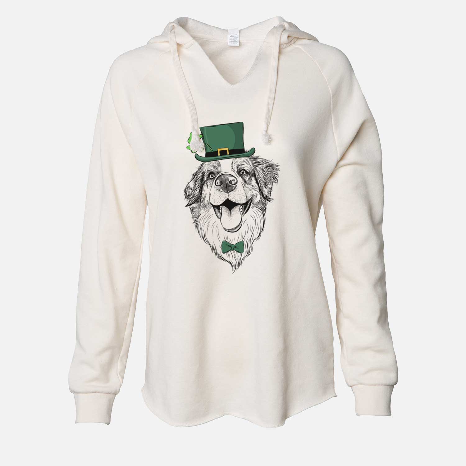 St. Patrick's Mila the Australian Shepherd - Cali Wave Hooded Sweatshirt - Image 7