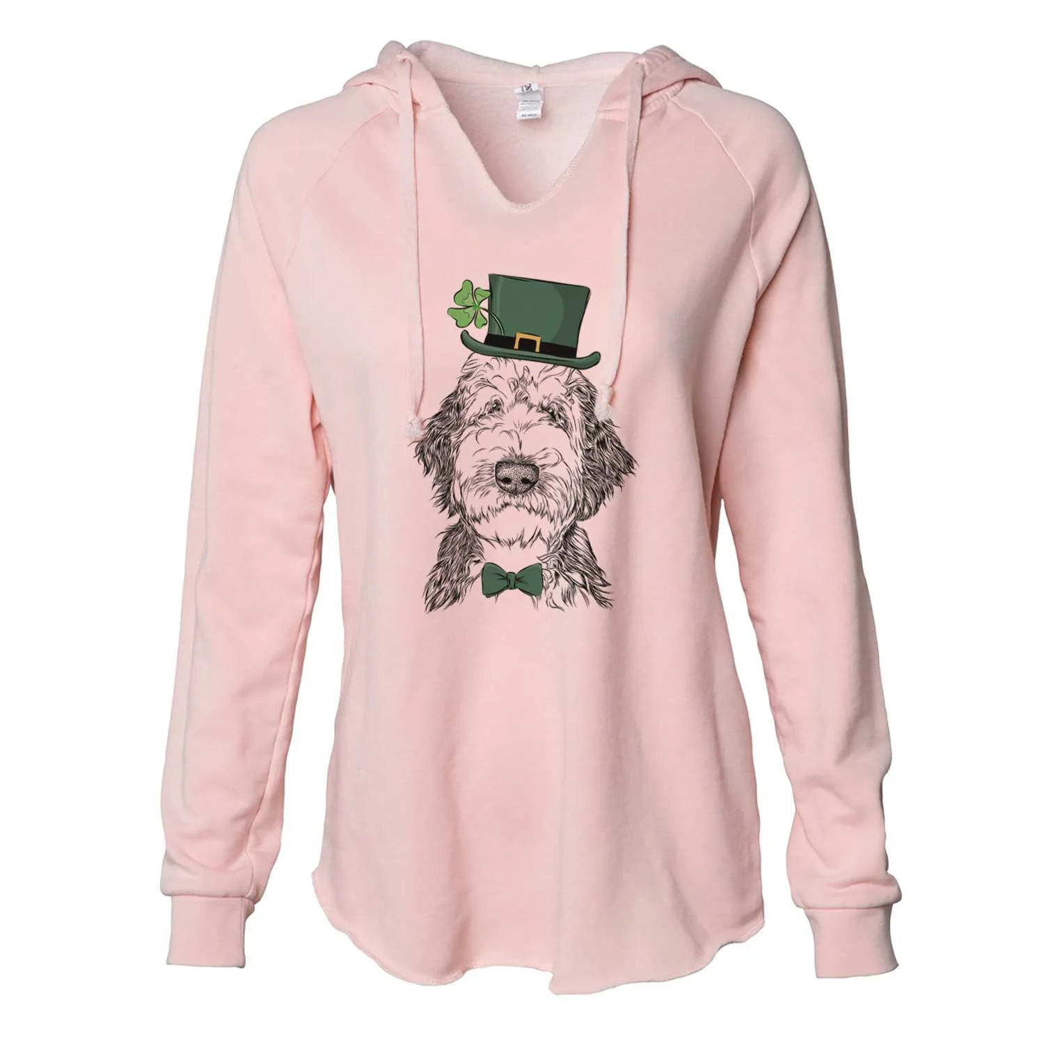 St. Patrick's Milo Fluff the Sheepadoodle - Cali Wave Hooded Sweatshirt - Image 4