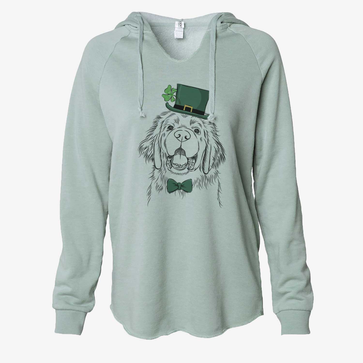 St. Patrick's Mozart the Newfoundland - Cali Wave Hooded Sweatshirt - Image 6