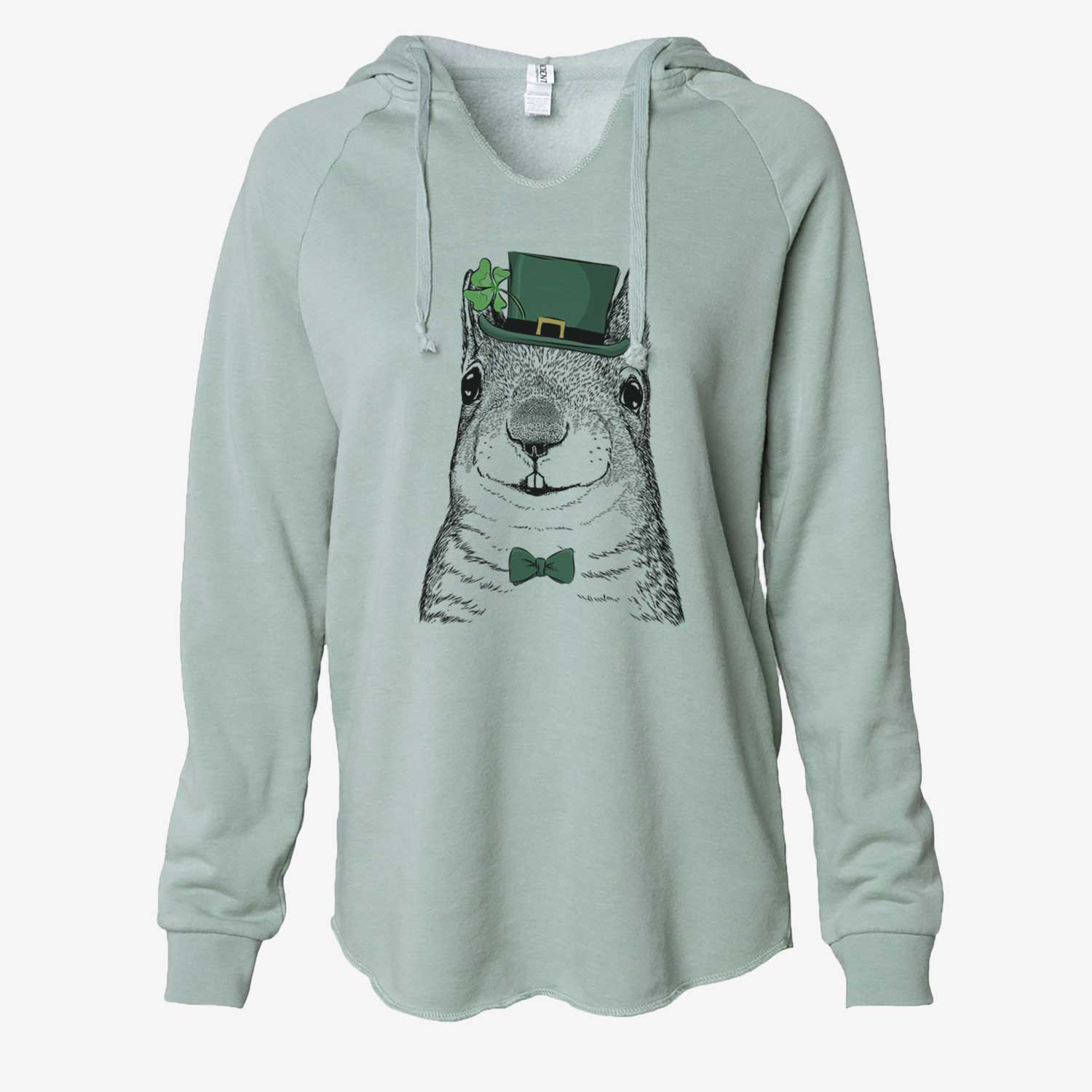 St. Patrick's Nibbles the Squirrel - Cali Wave Hooded Sweatshirt - Image 6