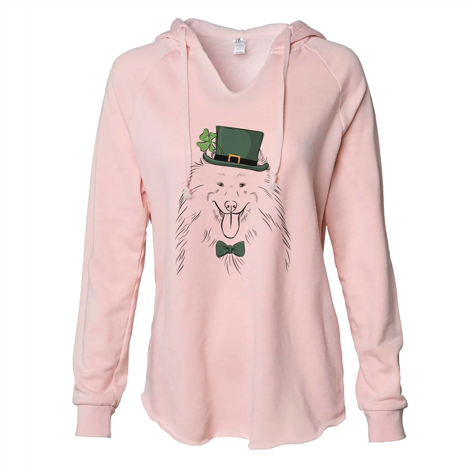 St. Patrick's Nova the Samoyed - Cali Wave Hooded Sweatshirt - Image 4