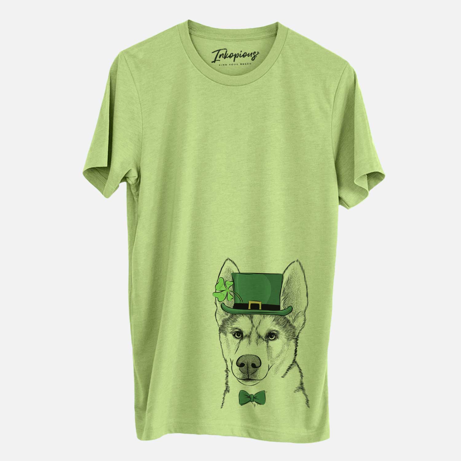 St. Patrick's Odin the Siberian Husky - Unisex Crewneck - Image 3