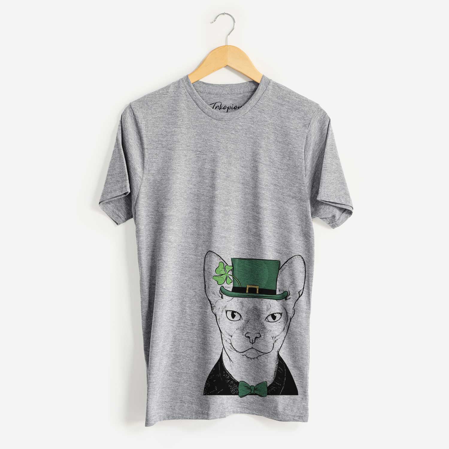 St. Patrick's Oliver Watson the Sphynx Cat - Unisex Crewneck - Image 2