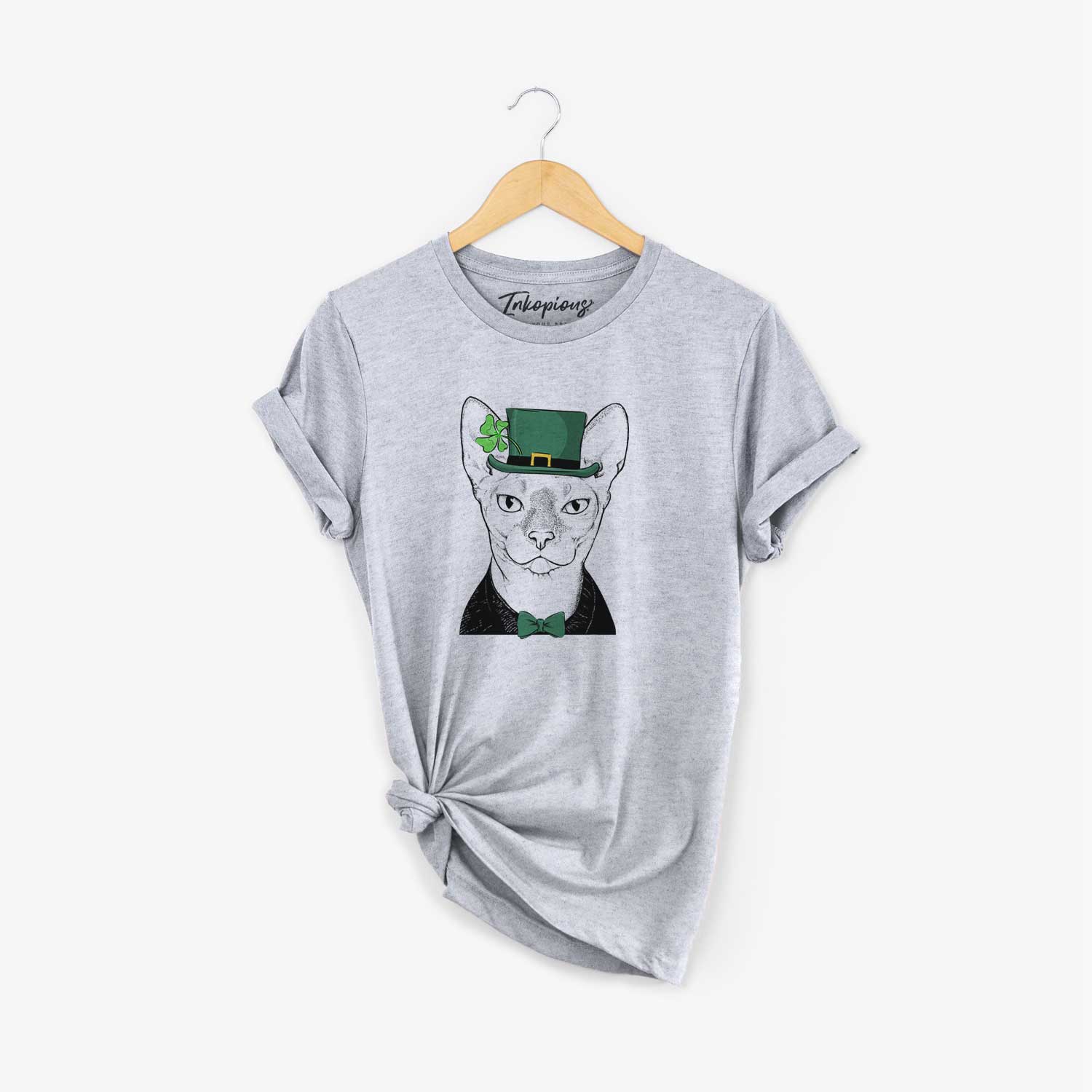 St. Patrick's Oliver Watson the Sphynx Cat - Unisex Crewneck - Image 5