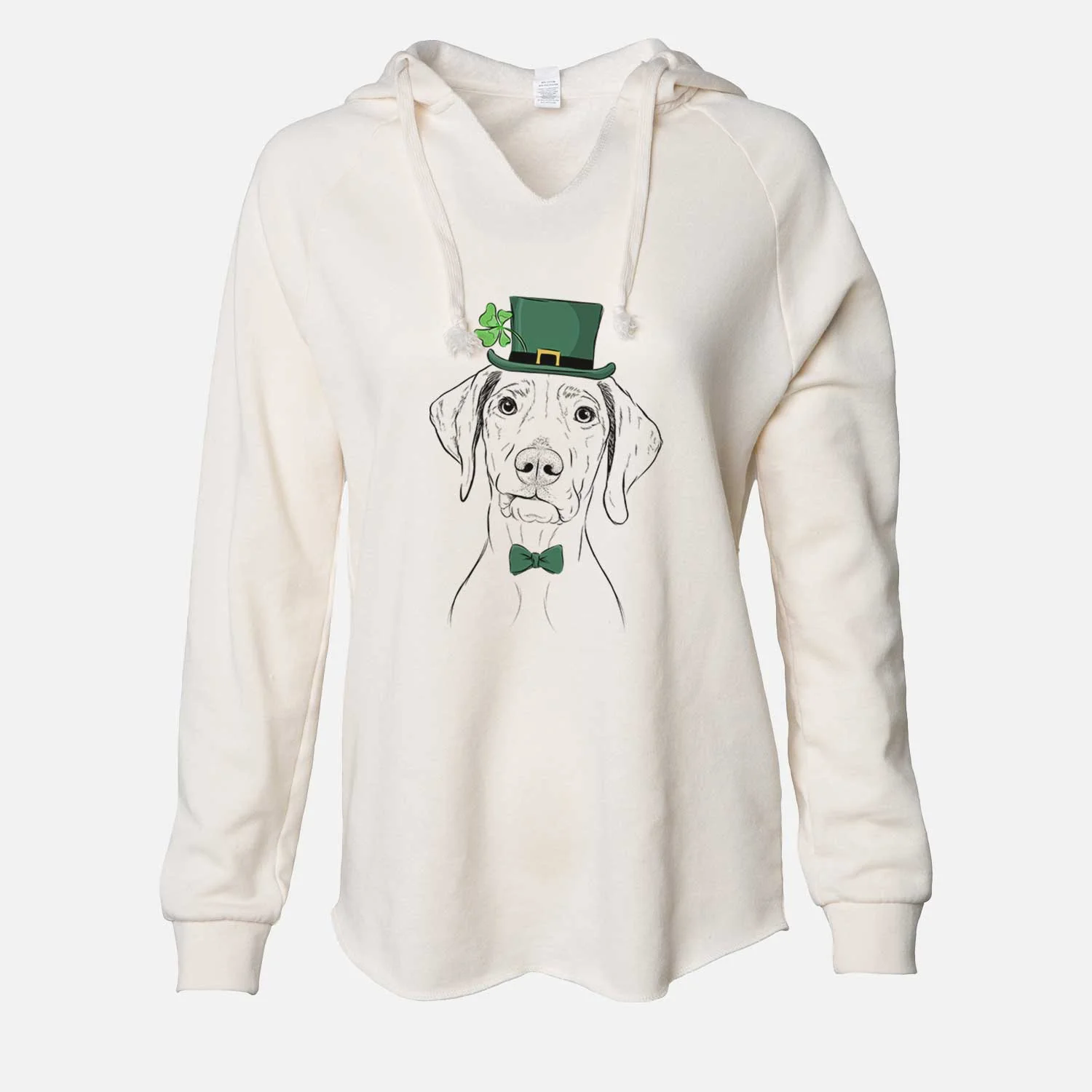 St. Patrick's Pawley the Vizsla - Cali Wave Hooded Sweatshirt - Image 7