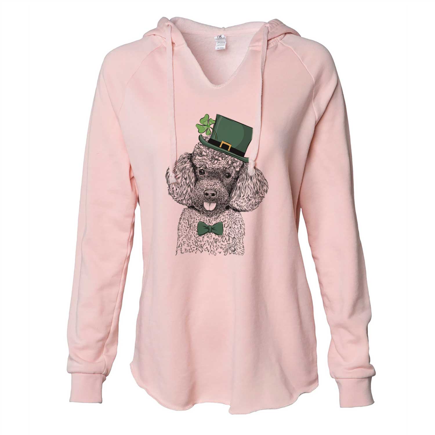 St. Patrick's George the Toy Poodle - Cali Wave Hooded Sweatshirt - Image 4